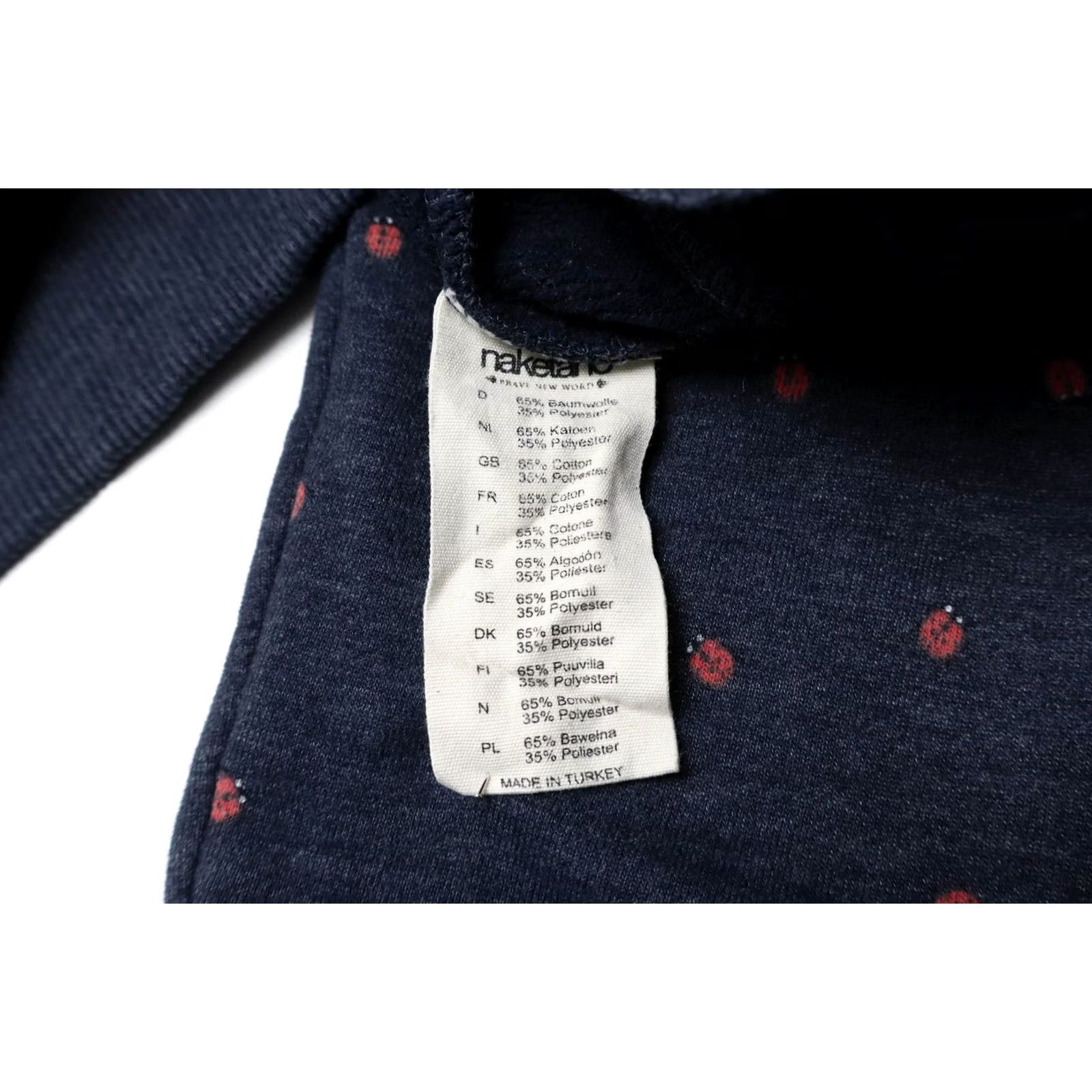 Vintage Naketano Sweatshirt Women's LARGE Blue Patterned Pocket Hooded Logo Pullover Size L / US 10 / IT 46 - 8 Thumbnail