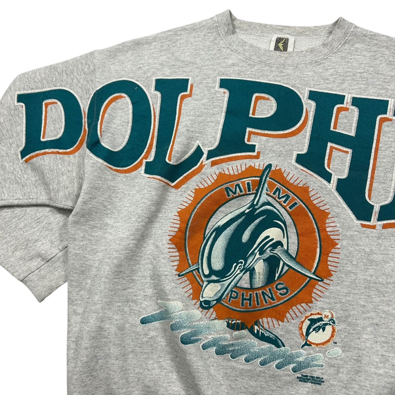 NFL VTG 90s MIAMI DOLPHINS CLIFF ENGLE SPELL OUT SWEATSHIRT Size US XL / EU 56 / 4 - 2 Thumbnail