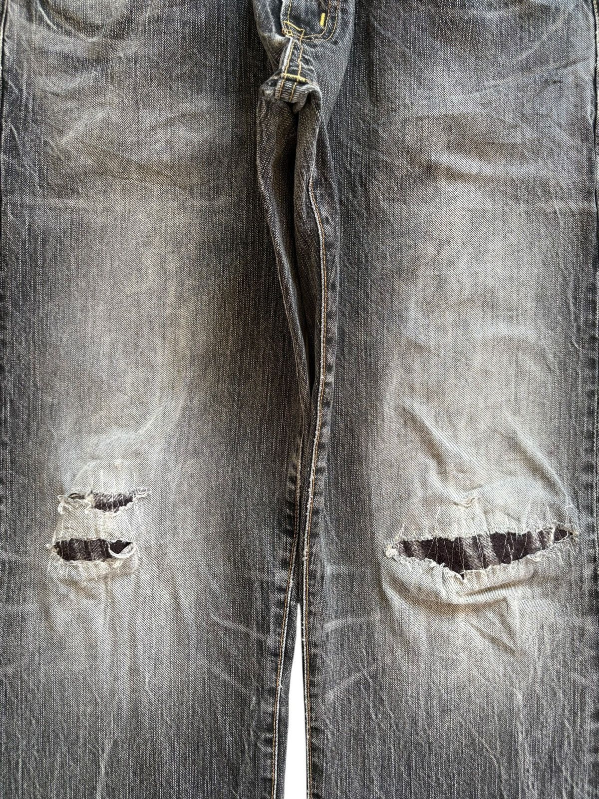 Edwin × Japanese Brand Vintage Edwin 535 Patches Distressed Ripped Loose Baggy Jean Size US 35 - 5 Thumbnail