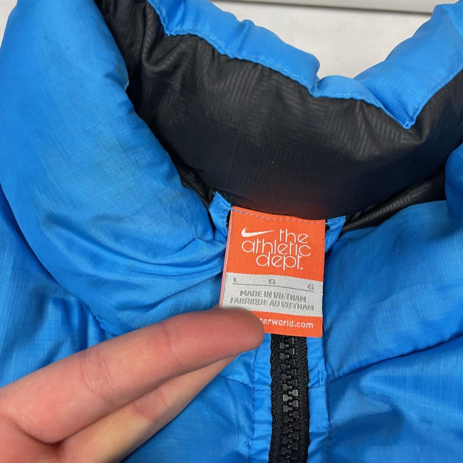 Nike Nike 550 Men's Blue Full Zip Down Puffer Vest Jacket Large Size US L / EU 52-54 / 3 - 15 Thumbnail