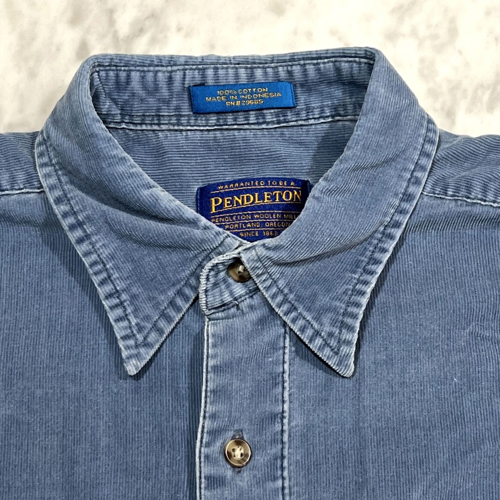 Pendleton Pendleton Button-Up Shirt Men’s M Blue Long Sleeve Pockets 100% Cotton Size US M / EU 48-50 / 2 - 2 Thumbnail