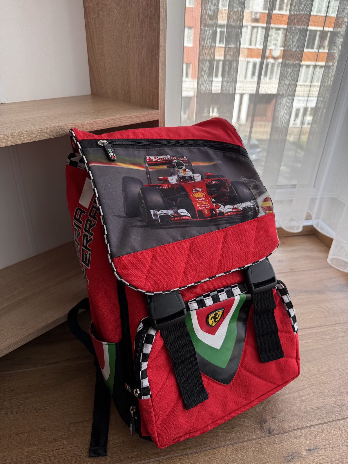 Formula 1 × Vintage Vintage Ferrari Scuderia Vettel Formula One Bolid Backpack Size ONE SIZE - 5 Thumbnail