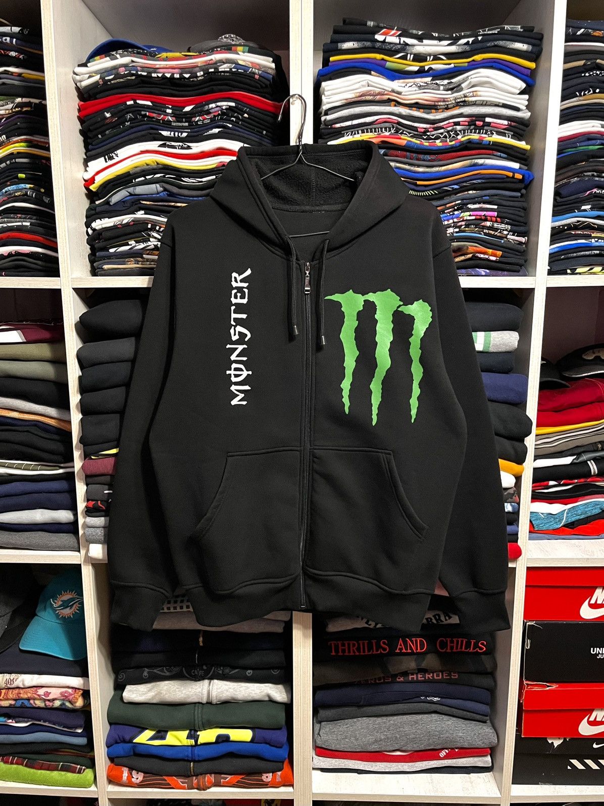 Vintage Vintage Y2K Monster Energy Drink Racing Grunge Zip Hoodie Size US XL / EU 56 / 4 - 1 Thumbnail