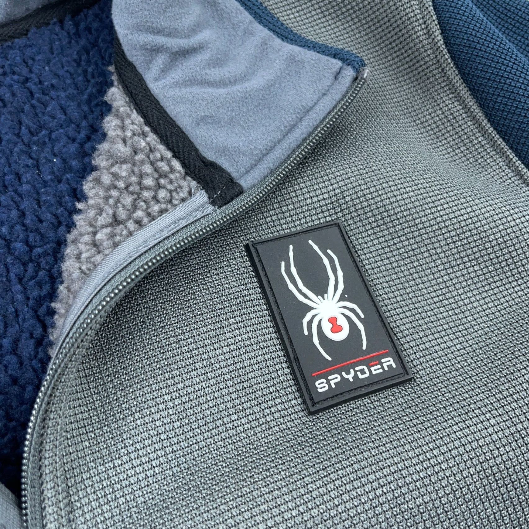 Spyder Spyder Jacket Men M Blue Full Zip Lined Pile Waffle Knit Thermal All Seasons Mock Neck Casual Skiing Motorsports Size US M / EU 48-50 / 2 - 5 Thumbnail