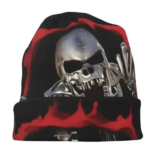 Ring Of Fire Skeleton Skull Terror Spring Beanie Cap Size ONE SIZE - 2 Thumbnail