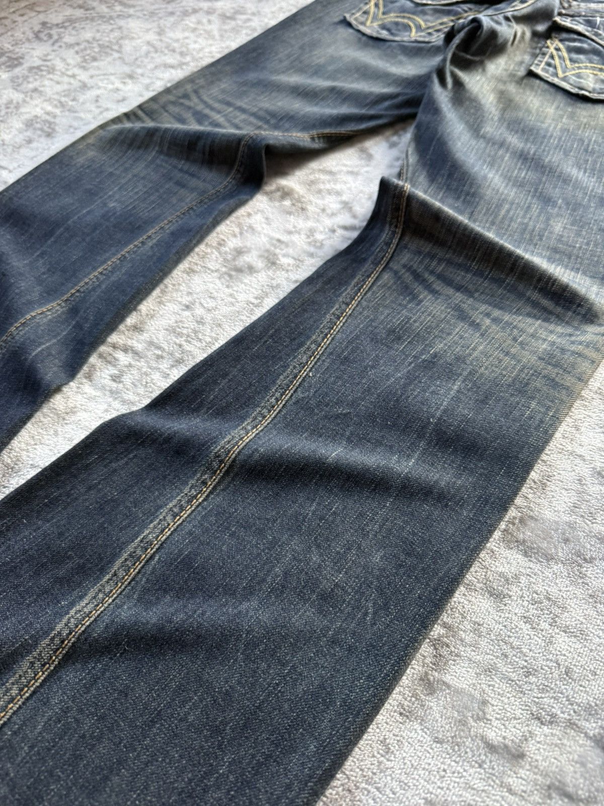 If Six Was Nine Edwin Japan 503 Studded Mud Wash Spiral Flared Jeans Size US 28 / EU 44 - 17 Thumbnail