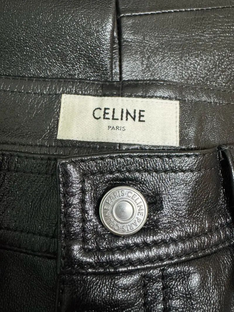 Celine Classic Skinny Lambskin Leather Pants Size US 32 / EU 48 - 3 Thumbnail