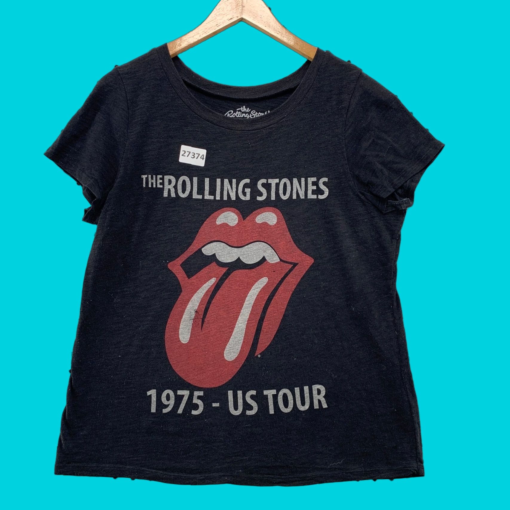 Vintage The rolling Stones Shirt Black Womens M 1975 Tour Graphic Band 19.5x23.5 Size M / US 6-8 / IT 42-44 - 1 Thumbnail
