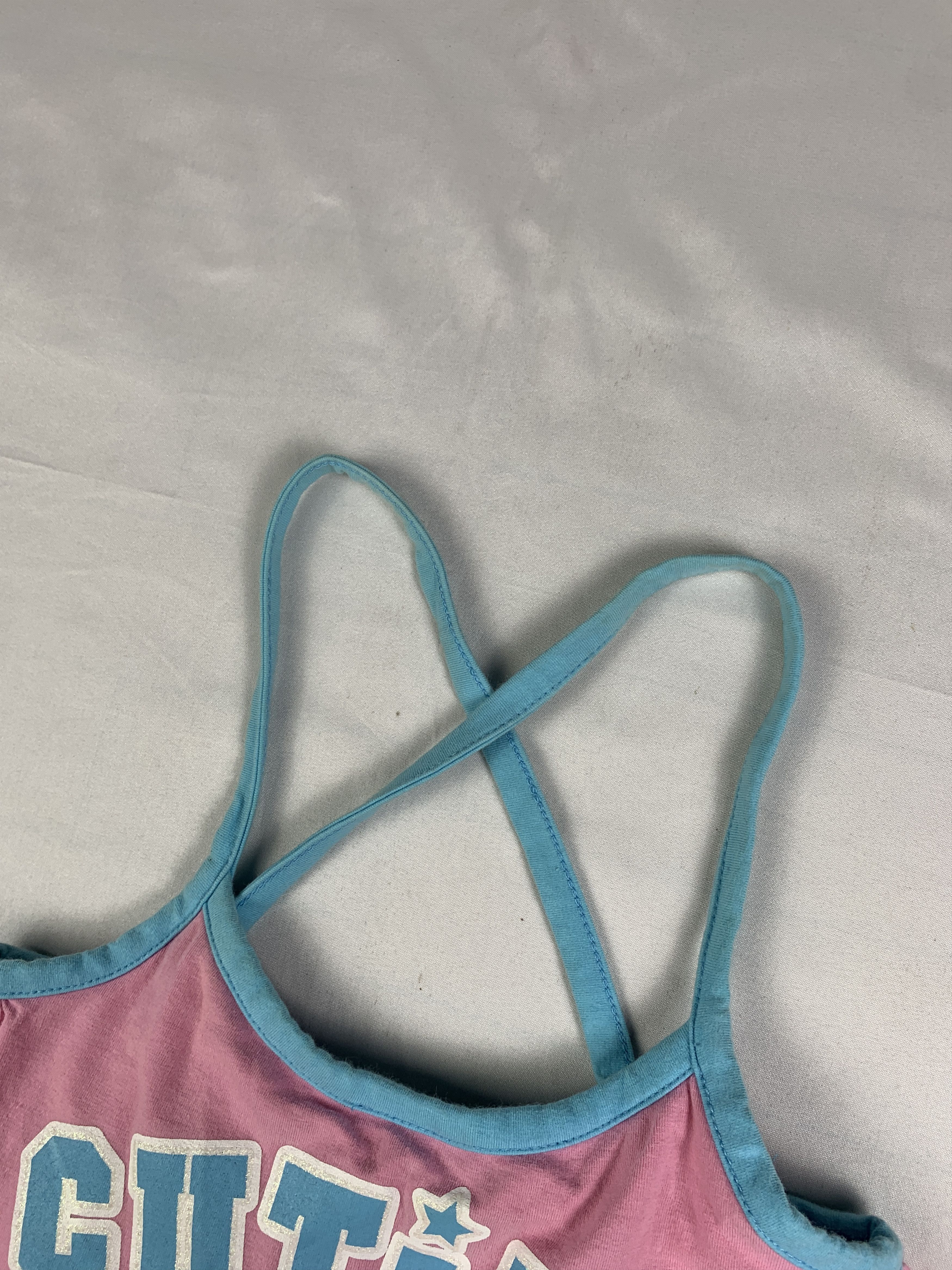 Japanese Brand Cuties Multifabric Cross Baby Tank Top (XS) Size XS / US 0-2 / IT 36-38 - 5 Thumbnail
