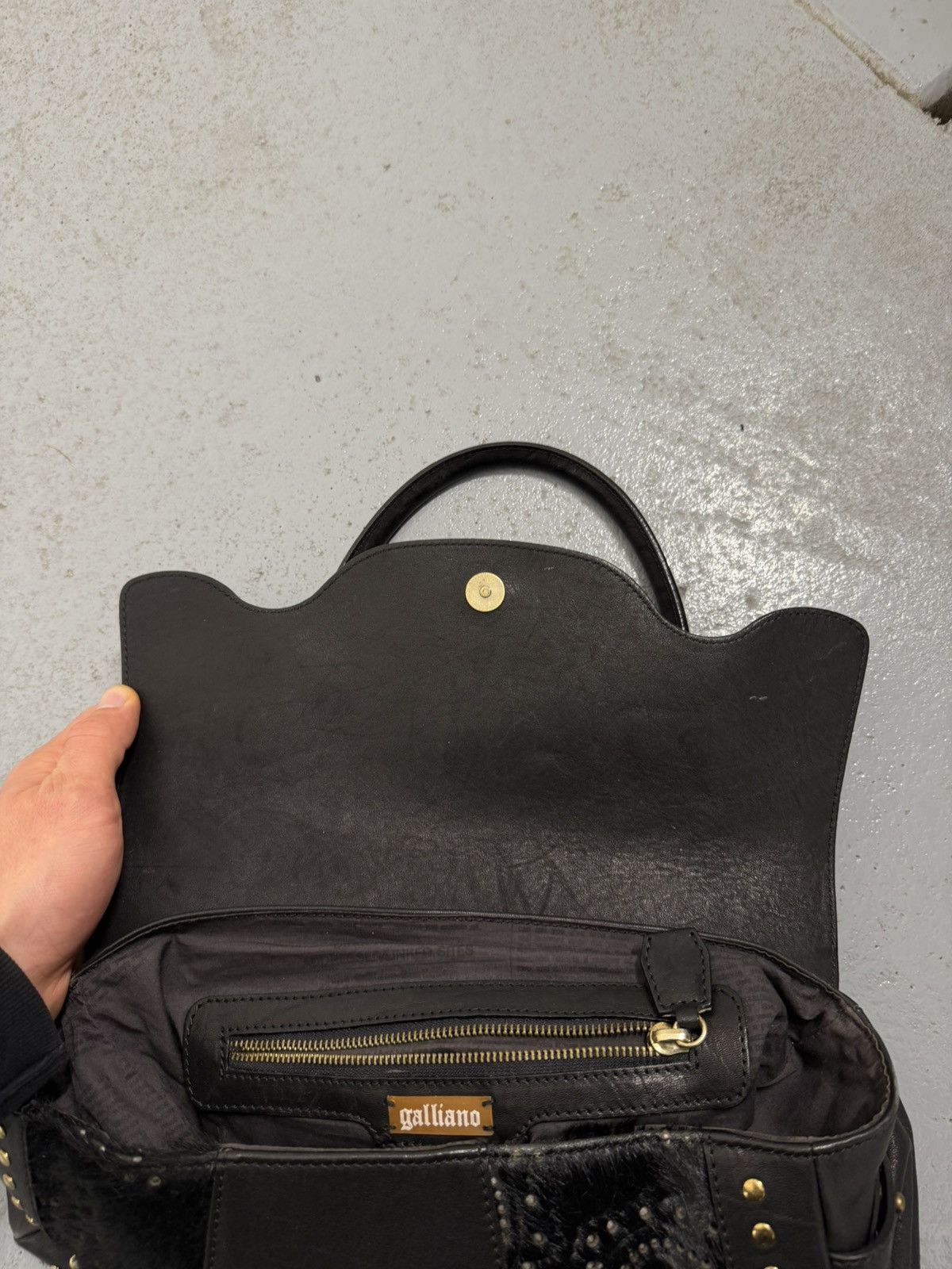 John Galliano Vintage 00s John Galliano Pony Hair Leather Handbag Size ONE SIZE - 21 Thumbnail