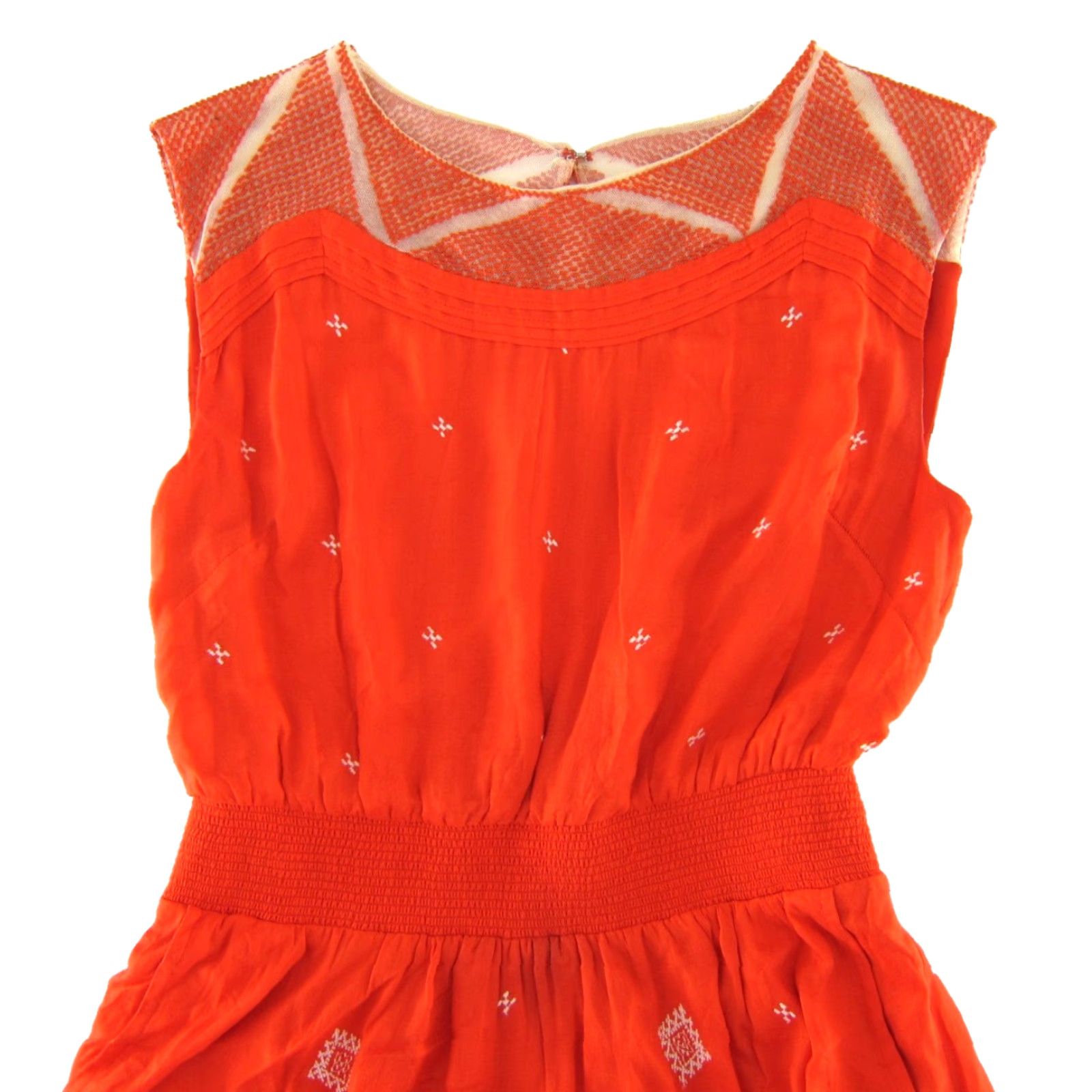 Anthropologie Floreat Anthropologie Nanette Rayon Orange Pocket Cap Sleeve High Low Dress 8 Size M / US 6-8 / IT 42-44 - 4 Thumbnail