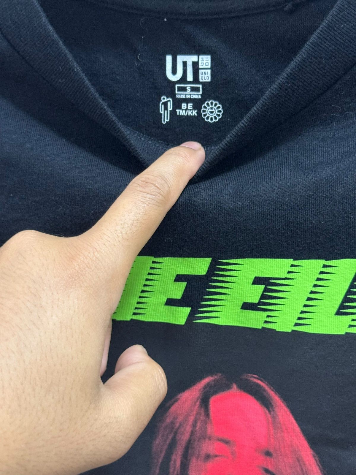 Billie Eilish × Takashi Murakami × Uniqlo BILLIE EILISH TAKASHI MURAKAMI PRINT ON BLACK TEE UNIQLO Size US S / EU 44-46 / 1 - 3 Thumbnail