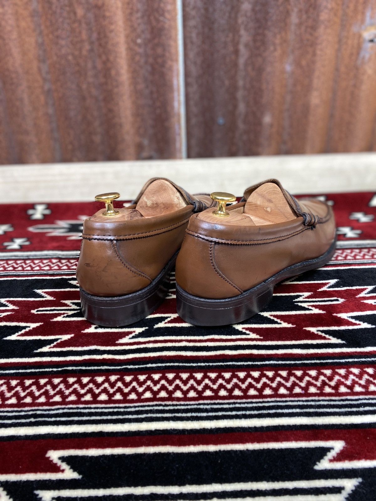 Vintage Wright Arch Presever Shoes Brown Leather Penny Loafers Size US 11 / EU 44 - 2 Thumbnail