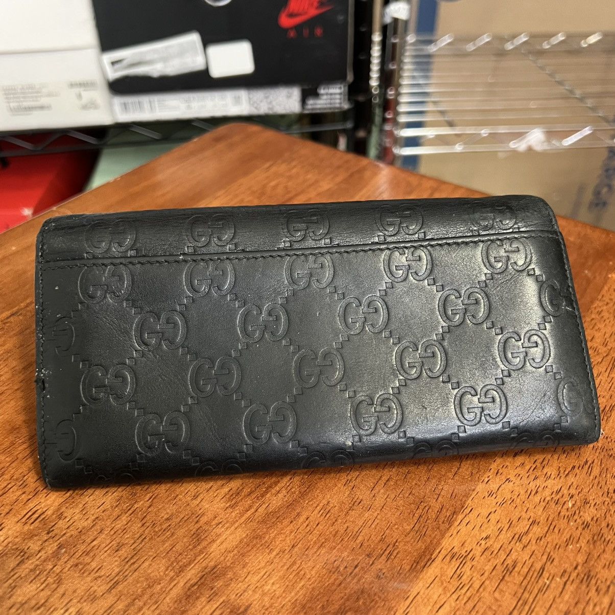 Gucci Gucci Guccissima Long Wallet Black Size ONE SIZE - 5 Thumbnail