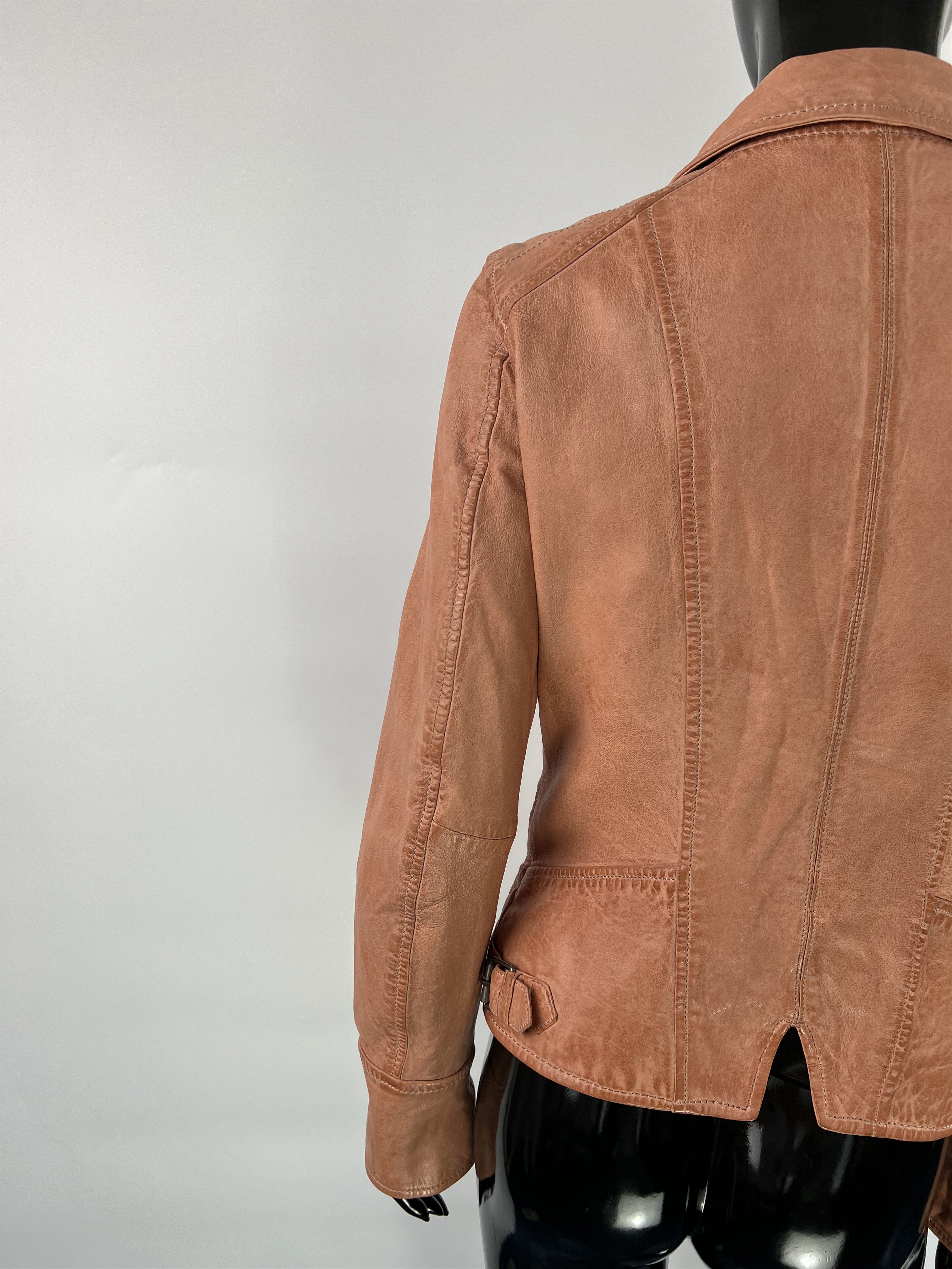 Designer Oakwood Women's Leather Biker Jacket Size M / US 6-8 / IT 42-44 - 10 Thumbnail