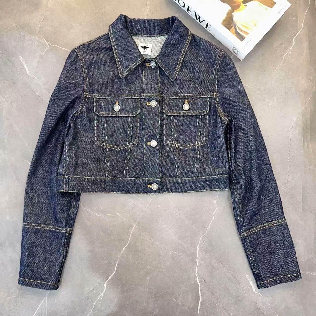 Dior dior cropped denim jacket size 38 Size US M / EU 48-50 / 2 - 1 Thumbnail