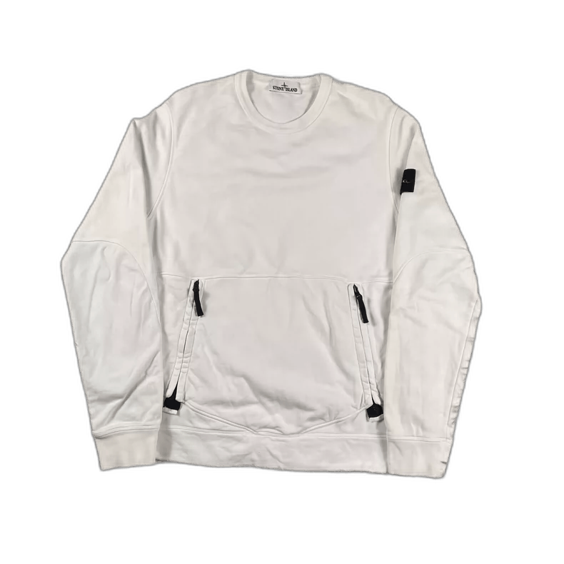 Stone Island Stone Island White Basic Hoodie -2506 Size US L / EU 52-54 / 3 - 1 Thumbnail
