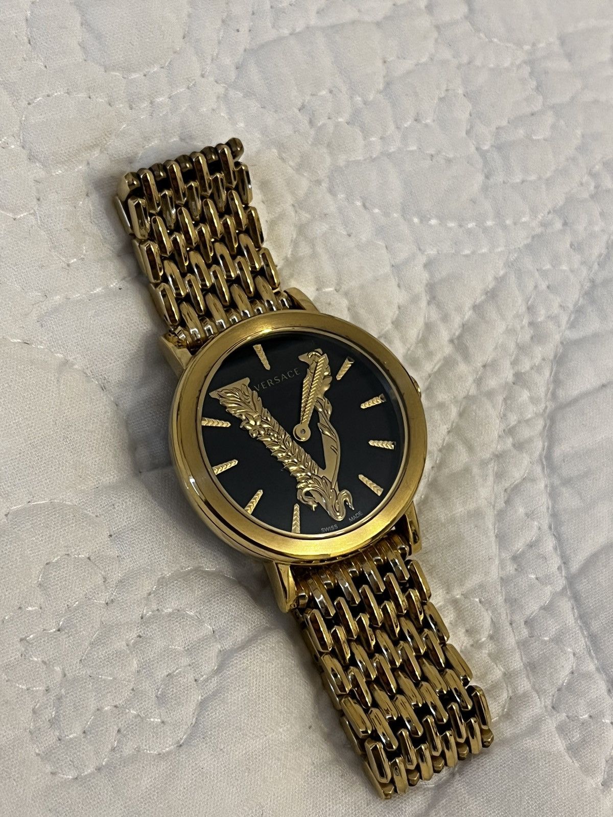 Versace Versace Virtus Quartz Black Dial Gold Watch Size ONE SIZE - 3 Thumbnail