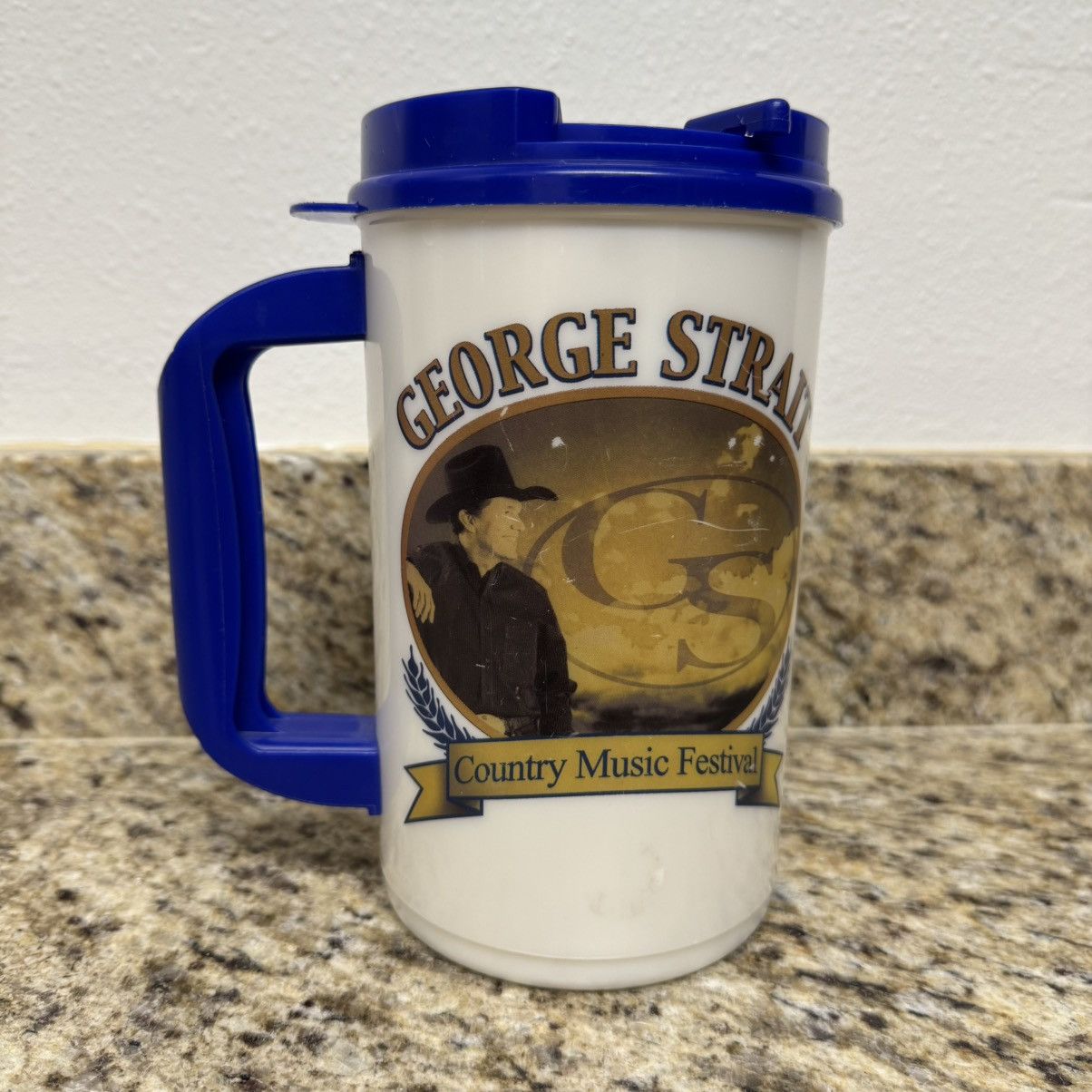 Vintage George Strait Country Festival Whirley Insulated Tumbler Mug Size ONE SIZE - 4 Thumbnail