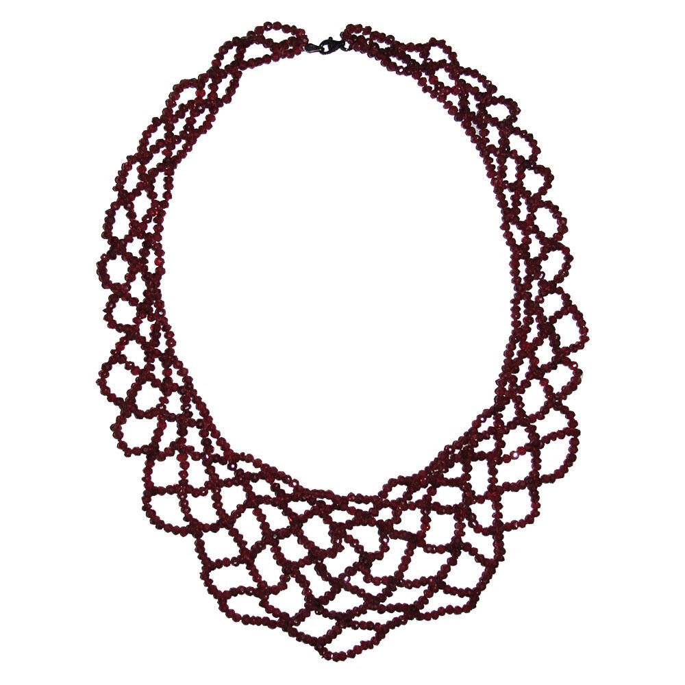 Handmade Alberto Juan Faceted Red Garnet Rondell Collar Necklace Size ONE SIZE - 4 Thumbnail
