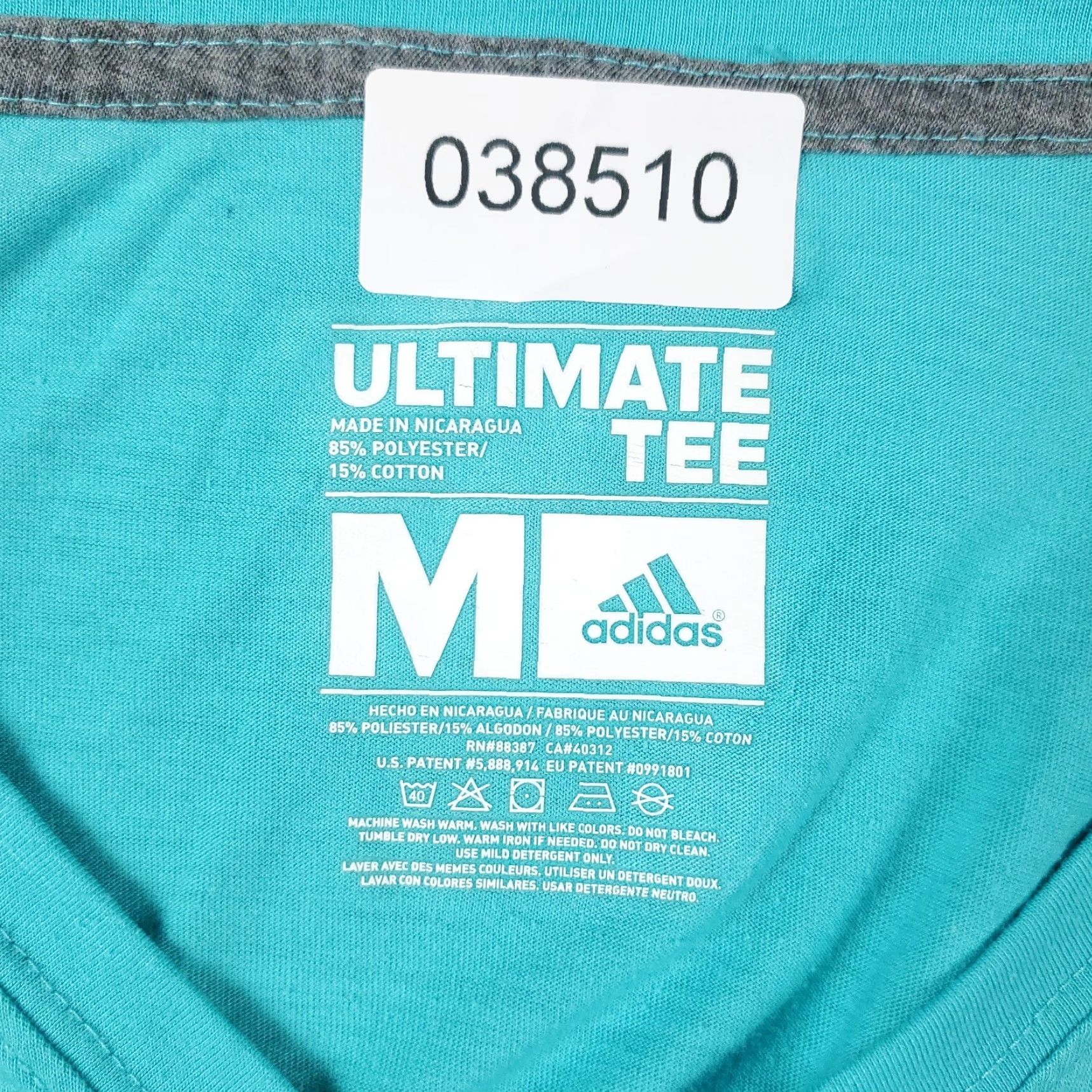 Adidas VINTAGE Adidas Women’s T-Shirt Casual Fit Size M Blue V-Neck Short Sleeve Logo Basic Size M / US 6-8 / IT 42-44 - 7 Thumbnail