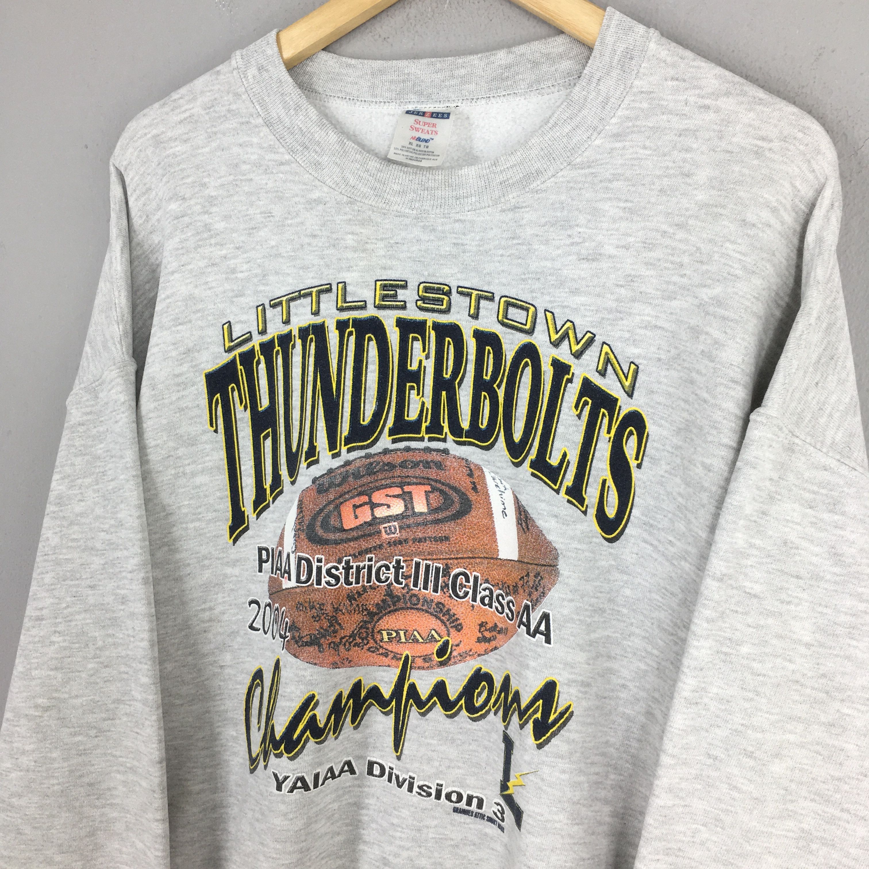 NCAA × Vintage Vintage Littlestown Thunderbolts Gray Sweatshirt XLarge Size US XL / EU 56 / 4 - 3 Thumbnail