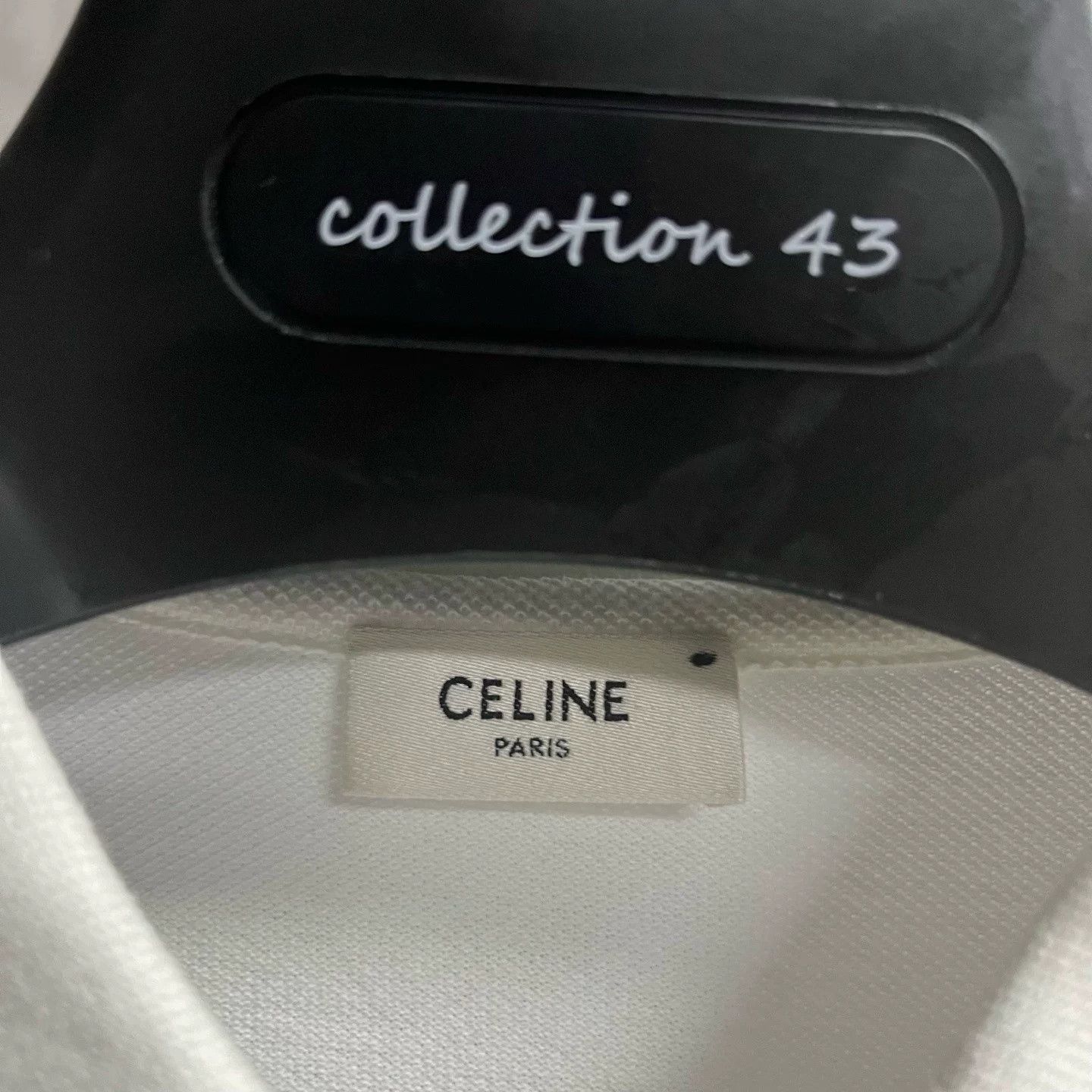 Celine Celine White Striped Letter Polo Shirt Size US XS / EU 42 / 0 - 2 Thumbnail