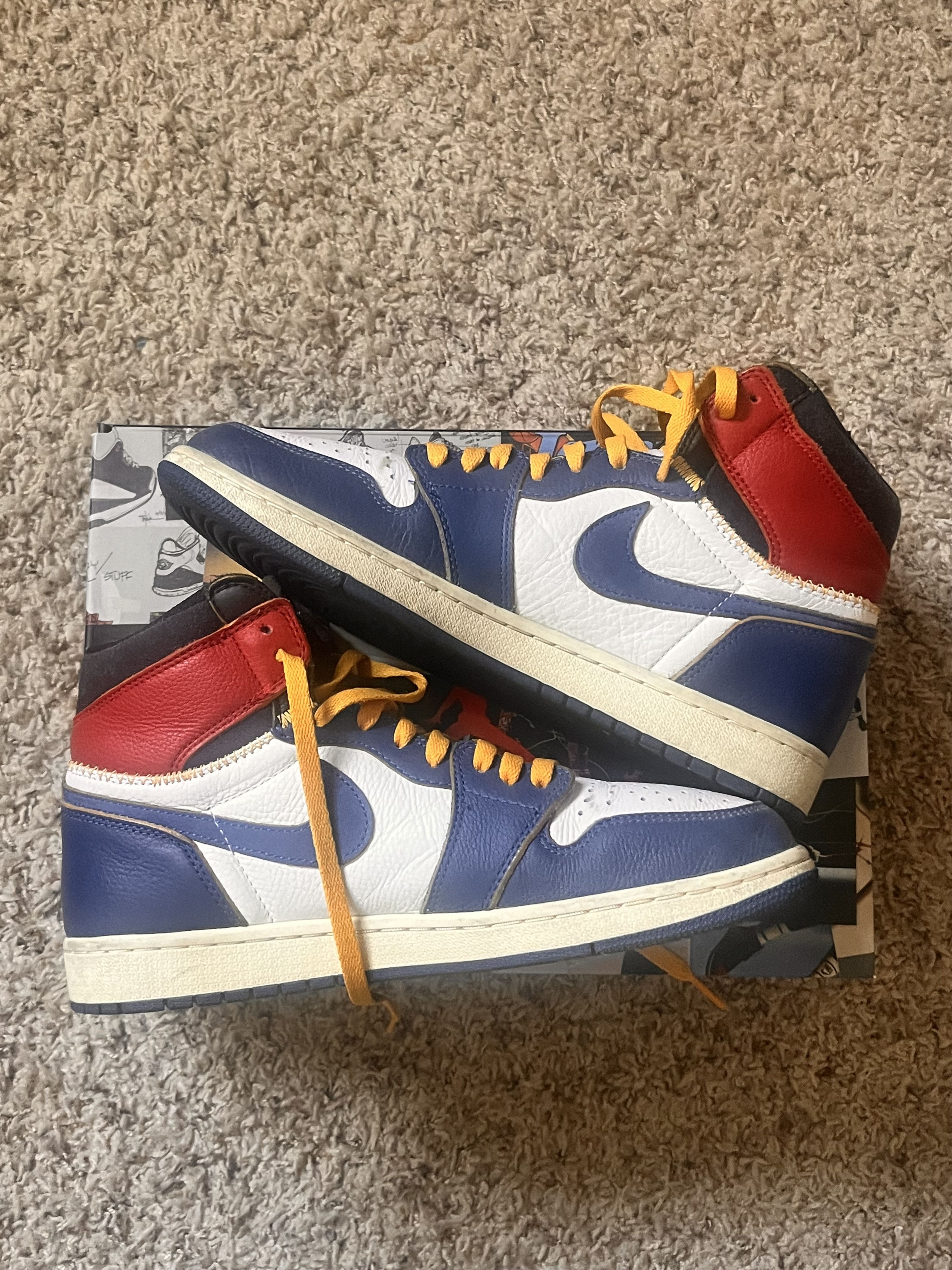 Nike × Union LA Nike x Union LA Jordan 1 ‘Blue Toe’ Size 10 Size US 10 / EU 43 - 4 Thumbnail