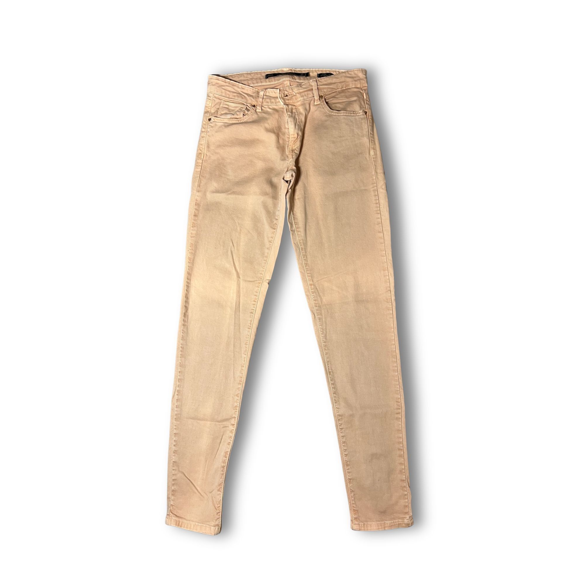 Other Leara Woman Slim Fit Beige Skinny Jeans Size 4 97% Cotton 3% Size 27" / US 4 / IT 40 - 2 Thumbnail