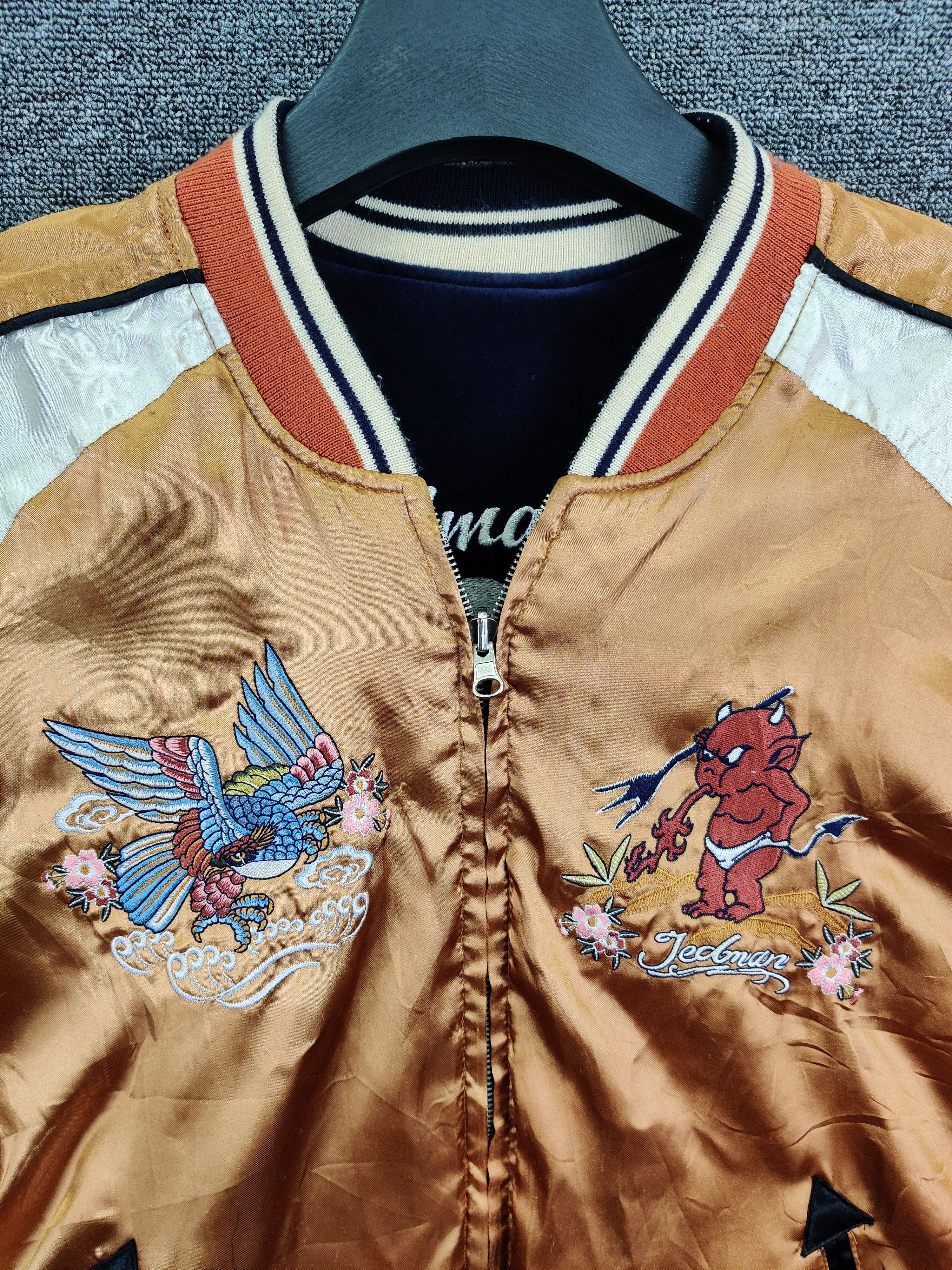 Tedman Vintage Tedman Sukajan Reversible Embroidery Velvet Jacket Size US L / EU 52-54 / 3 - 6 Thumbnail