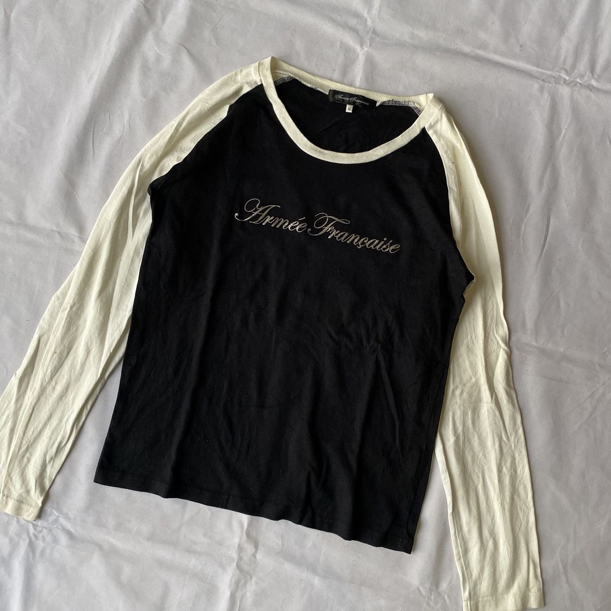 Hysteric Glamour × Japanese Brand × Le Grande Bleu (L.G.B.) Designer Armee Francaise Cross Poem Long Sleeve Tees Size US M / EU 48-50 / 2 - 5 Thumbnail