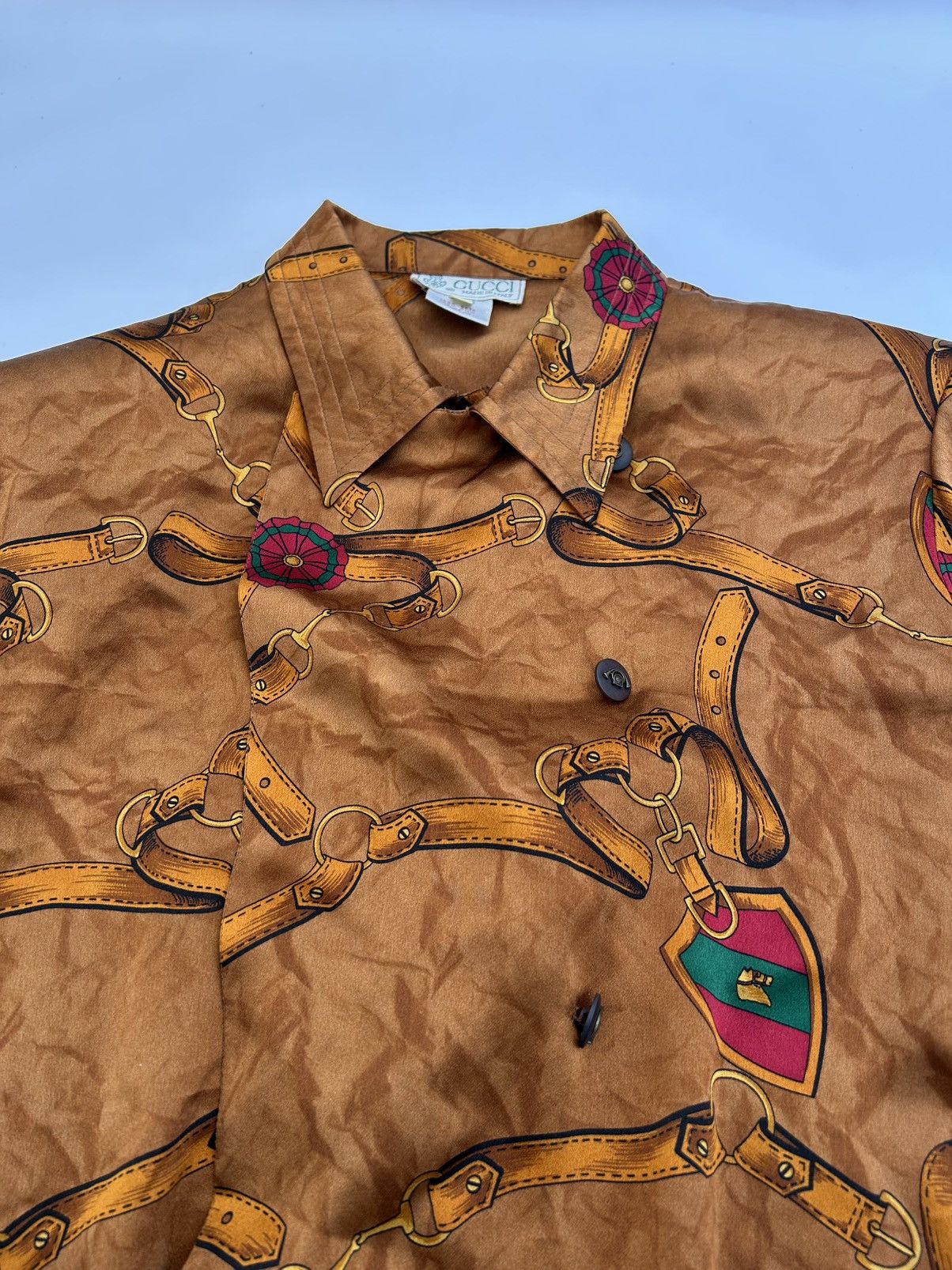 Gucci Vintage 1970’ Gucci Silk Shirt Size US M / EU 48-50 / 2 - 4 Thumbnail