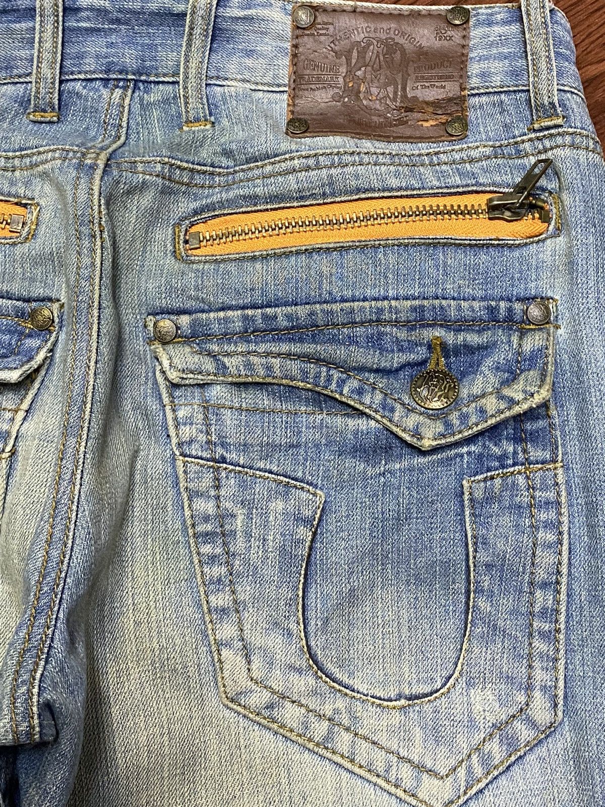 Japanese Brand Japanese Augeh Faded Multi Pocket Distressed Slim Jeans Size US 34 / EU 50 - 12 Thumbnail