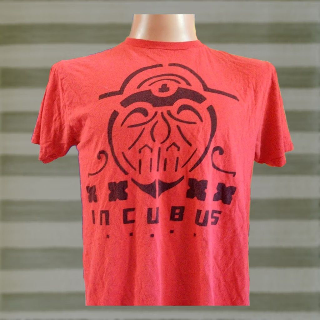 Vintage VINTAGE Bay Island INCUBUS t Shirt Men Large 90s Band Nu Metal ALTERNATIVE ROCK Red Cotton Graphic Print Crew Neck Short Sleeve Slim Modernized Size US L / EU 52-54 / 3 - 1 Thumbnail