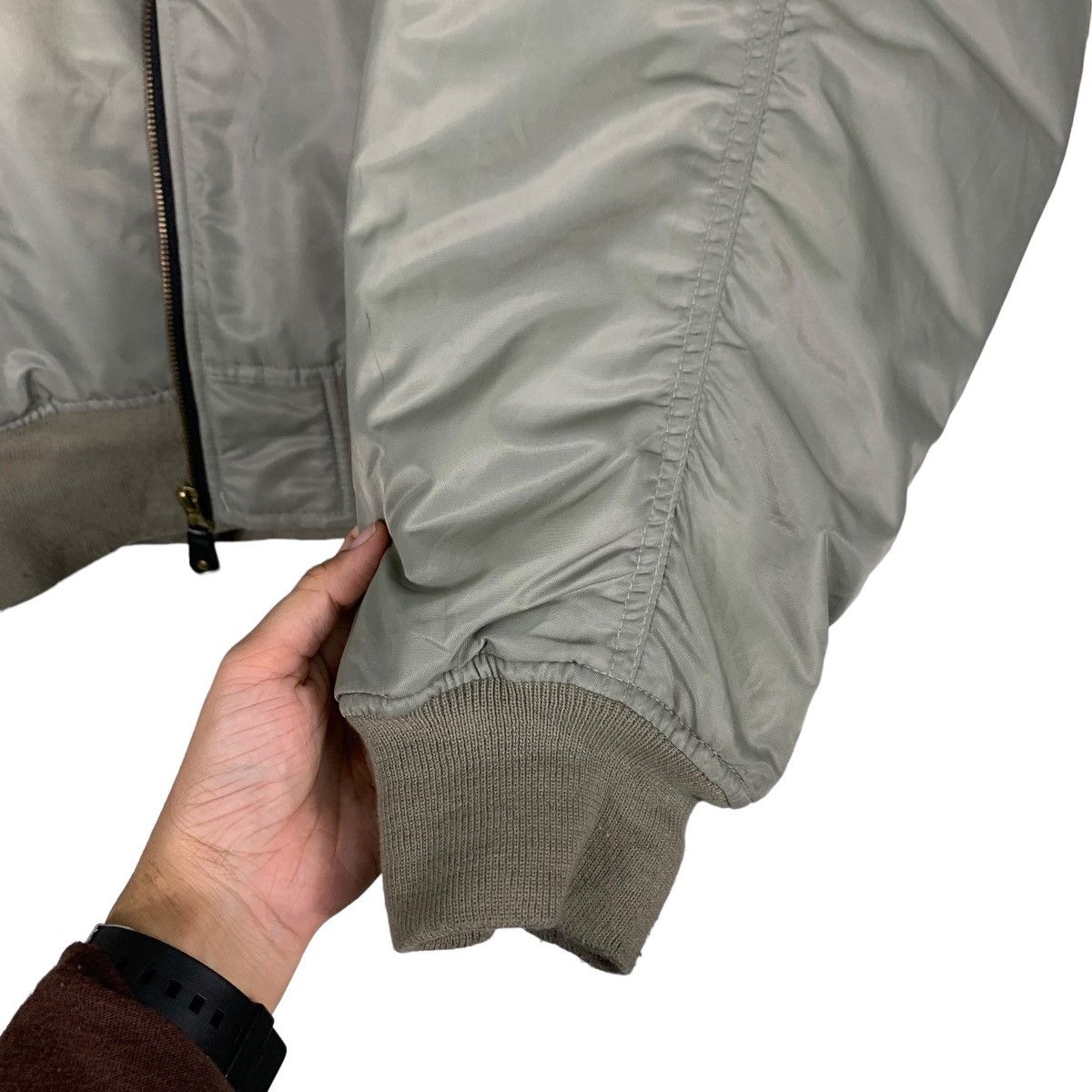 Japanese Brand Vintage Silver Grey Bomber Jacket Big Size #1108-C50 Size US XXL / EU 58 / 5 - 13 Thumbnail