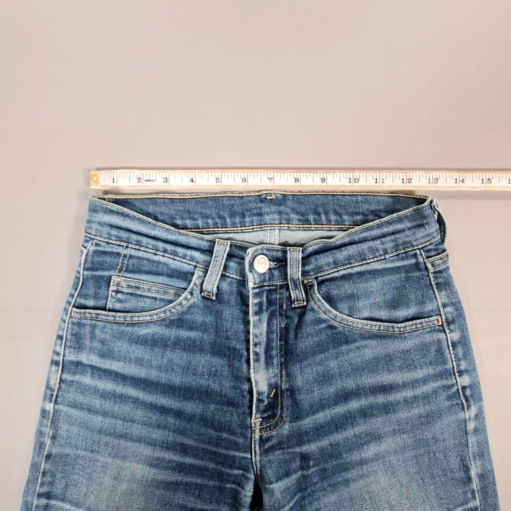 Levi's VINTAGE Levi's Jeans Womens Blue W29 L32 Slim Straight Stretch 90s Denim Italy Jeans Size 29" - 4 Thumbnail