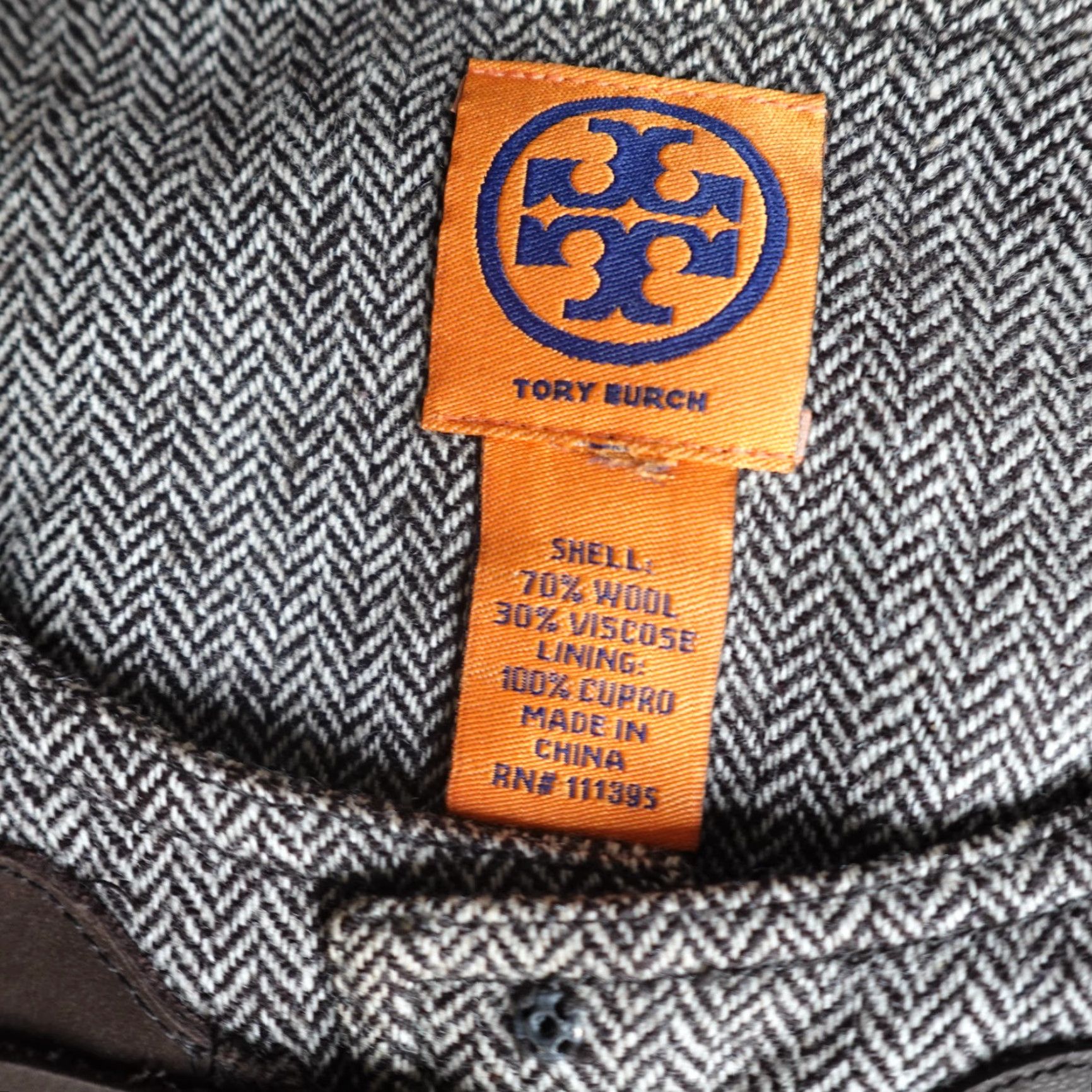 Tory Burch Tory Burch Blazer Brown Small Herringbone Tweed Jacket Front Toggle Privacy 22061513 Size S / US 4 / IT 40 - 2 Thumbnail
