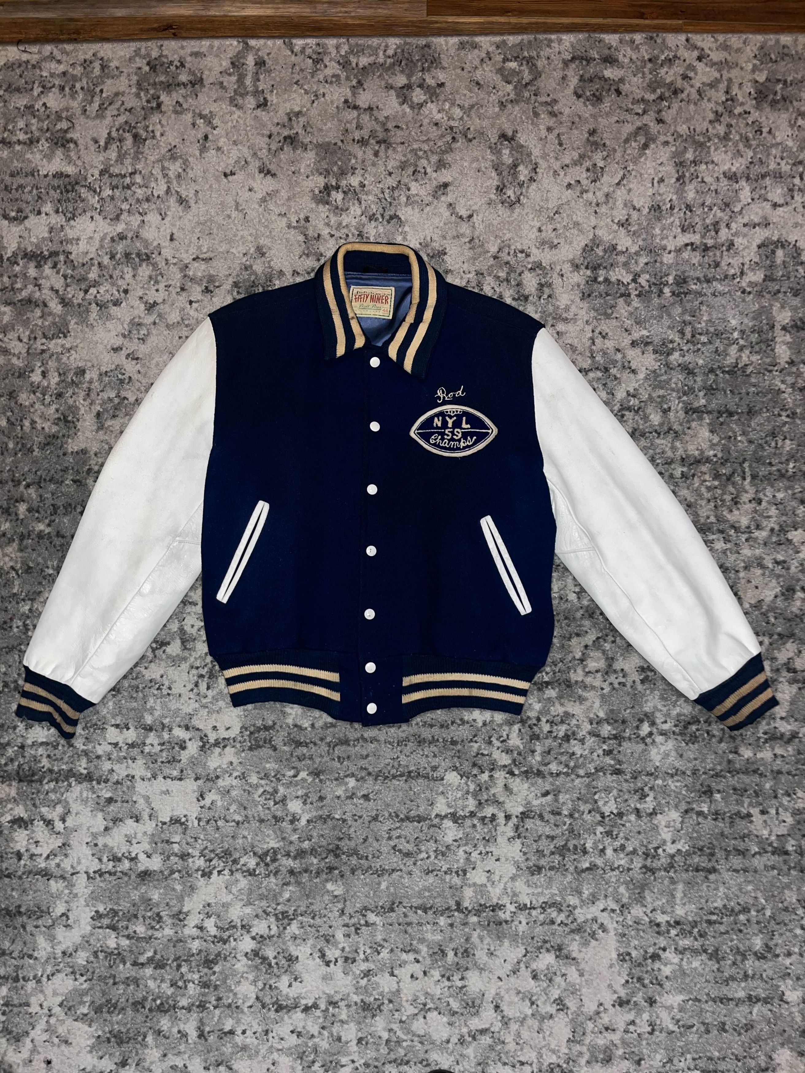 Vintage Vintage 50s Brill Bros Milwaukee Letterman Varsity Jacket Size US M / EU 48-50 / 2 - 1 Thumbnail