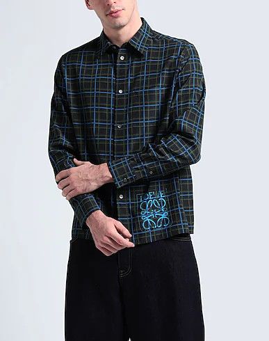 Loewe o1mris0824 Check Shirt in Dark Grey Size US XXS / EU 40 - 2 Thumbnail