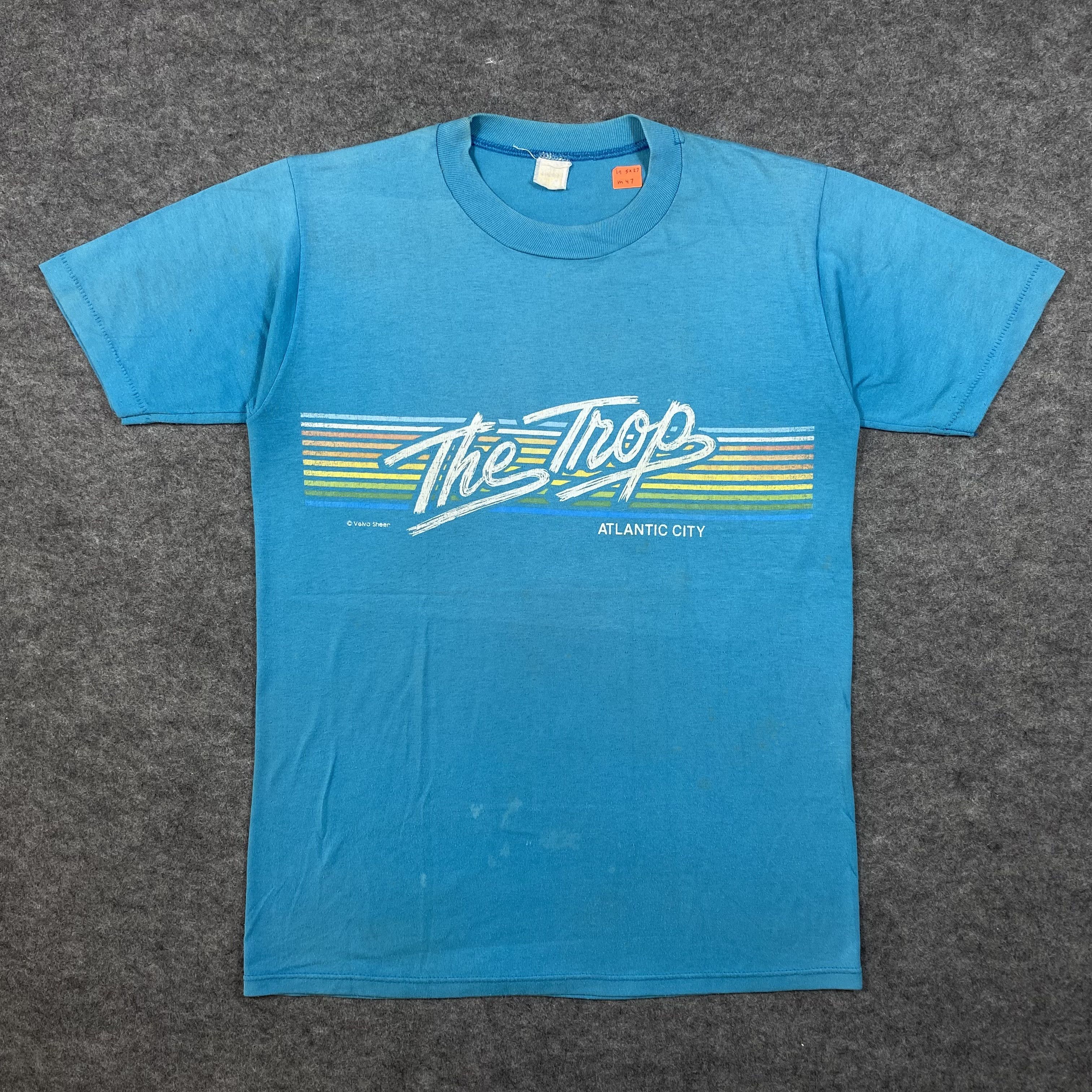 Vintage Vintage 80s The Trop Atlantic Rainbow Stripe TSHIRT-M047 Size US S / EU 44-46 / 1 - 1 Thumbnail