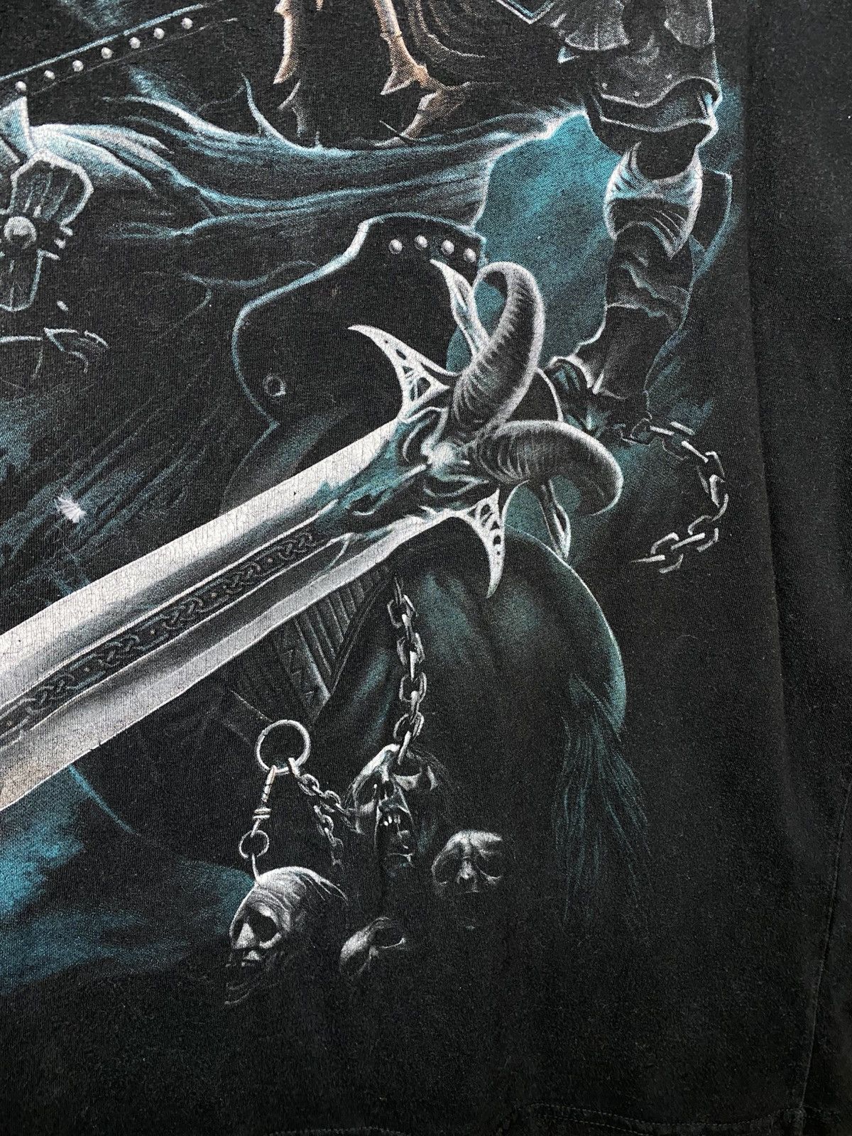 Vintage 💀Vintage T-Shirt Spiral Skeleton Horror VTG Tee💀 Size US XXL / EU 58 / 5 - 9 Thumbnail