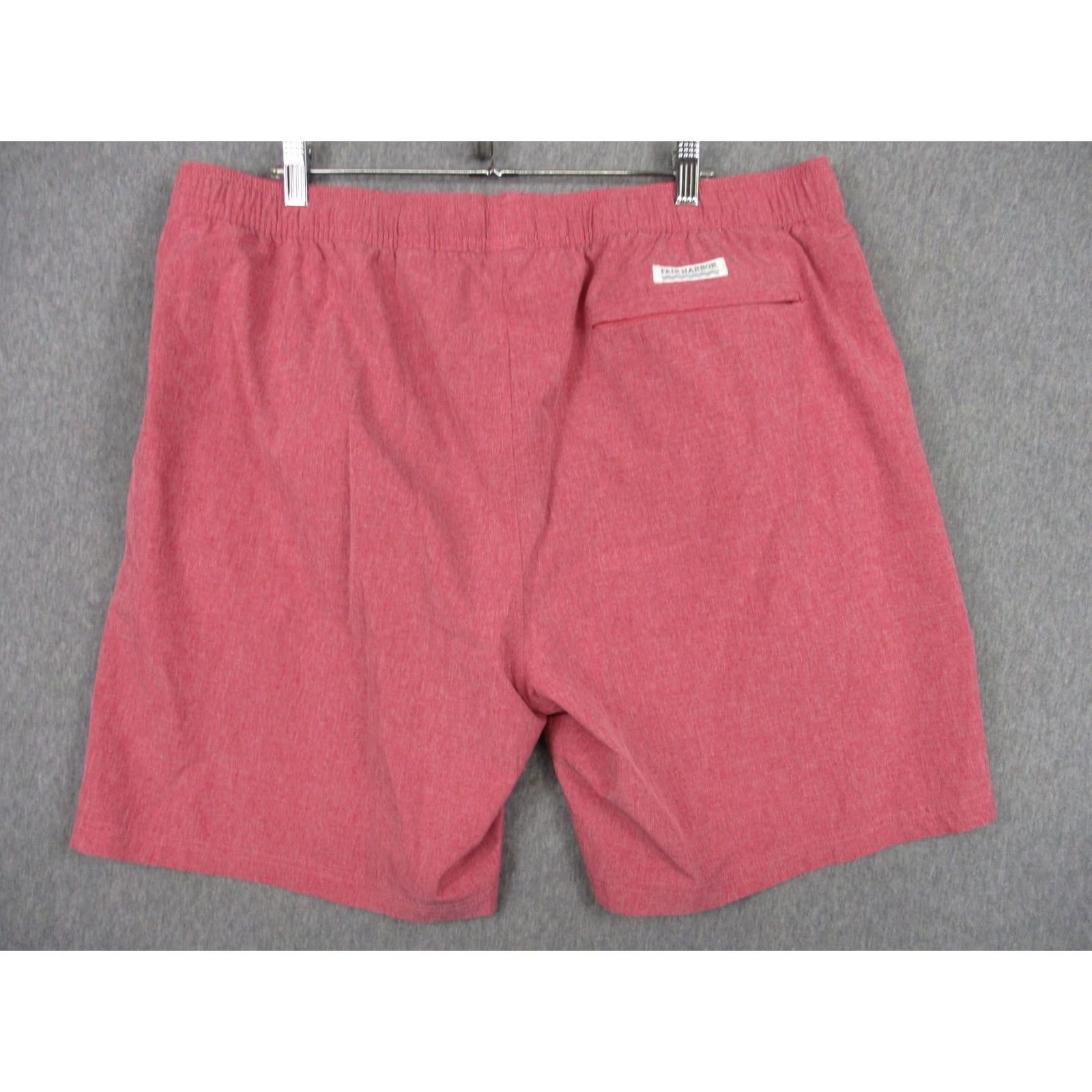 Vintage Fair Harbor Mens 3XL Pink Heathered Elastic Lined Pockets Shorts Size US 39 - 4 Thumbnail
