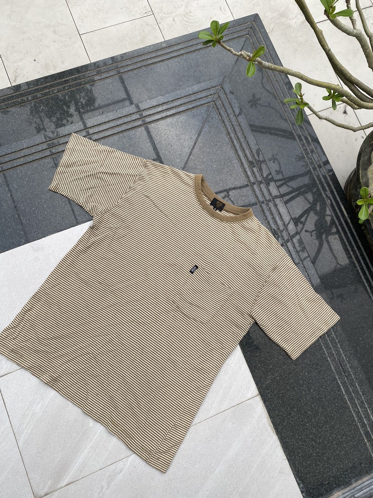 MCM × Vintage 90’s MCM VINTAGE Y2K RETRO STRIPED POCKET TEE TSHIRT Size US M / EU 48-50 / 2 - 2 Thumbnail