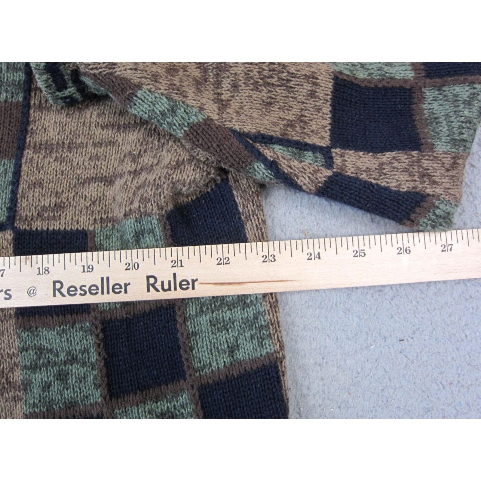 Vintage VINTAGE Christopher & Banks Cardigan Womens 1X Brown Check Embroidered Sweater Size XL / US 12-14 / IT 48-50 - 5 Thumbnail