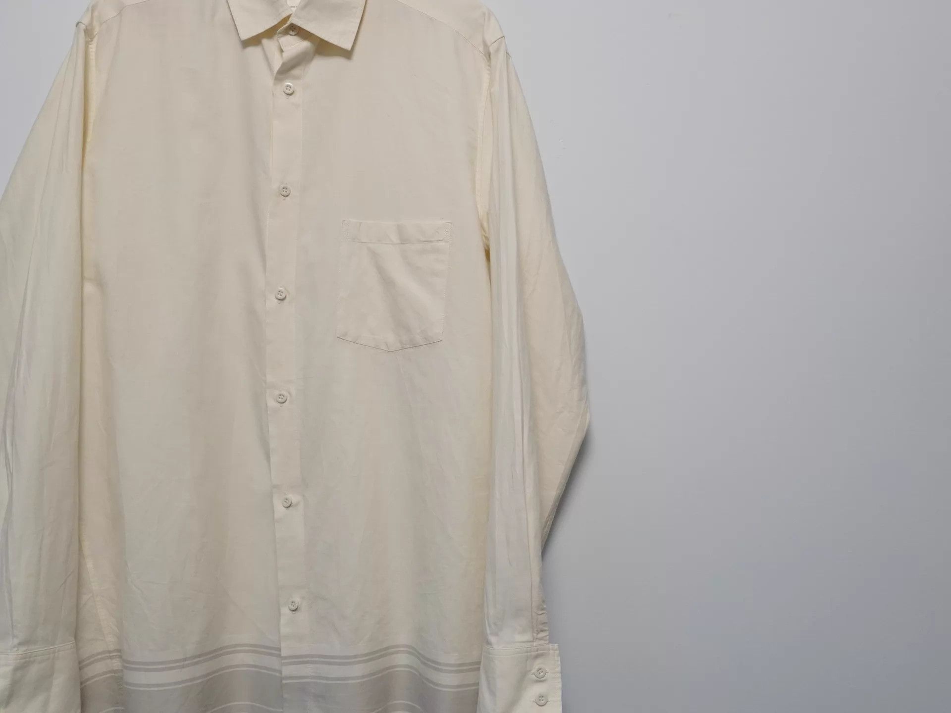 Yohji Yamamoto Yohji Yamamoto 2002SS Striped Off-White Shirt Size 4 Size US XL / EU 56 / 4 - 3 Thumbnail