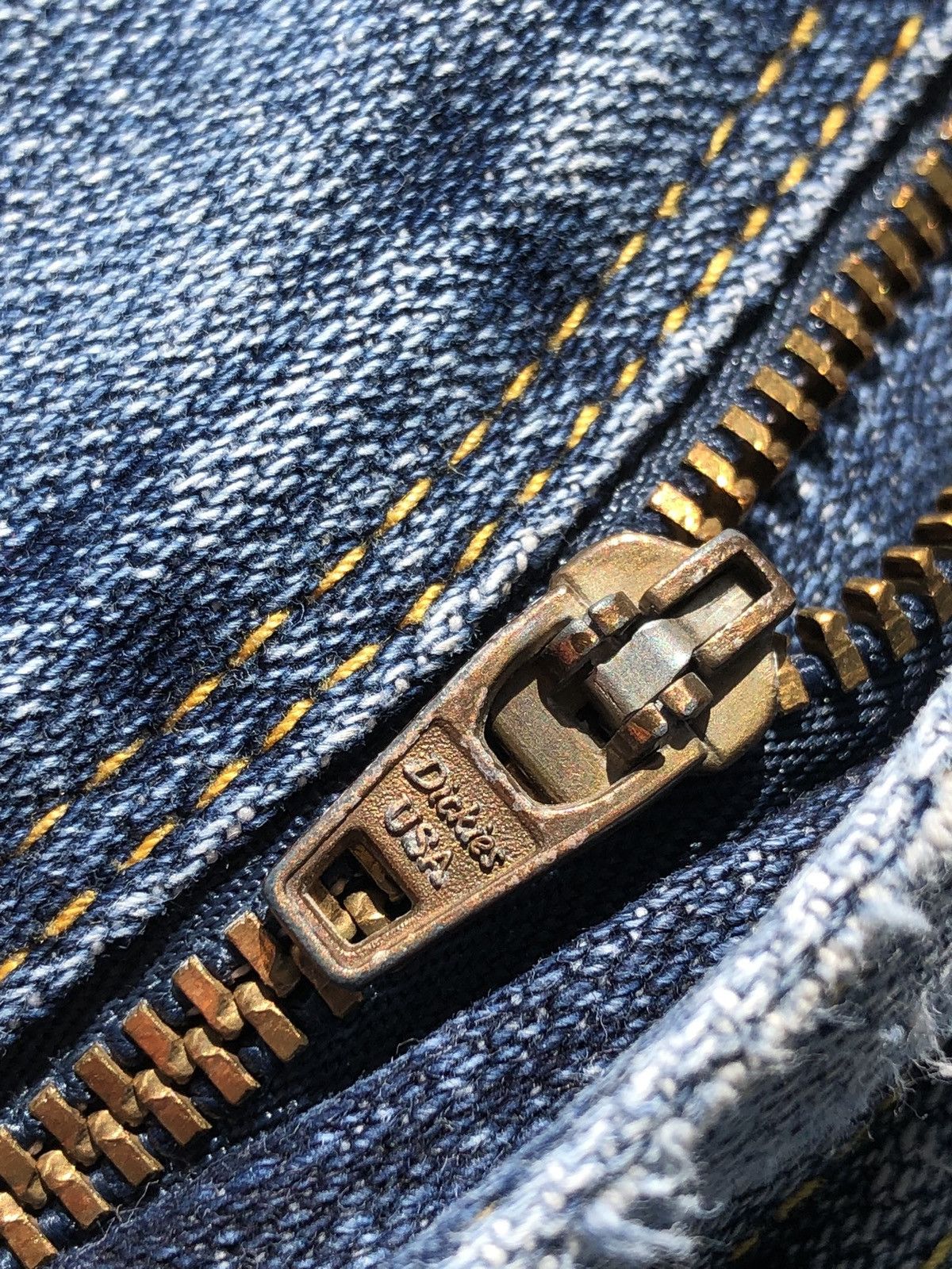 Dickies × Vintage 90s Dickies USA MADE Vintage Work Blue Baggy Denim Jeans Size US 34 / EU 50 - 9 Thumbnail