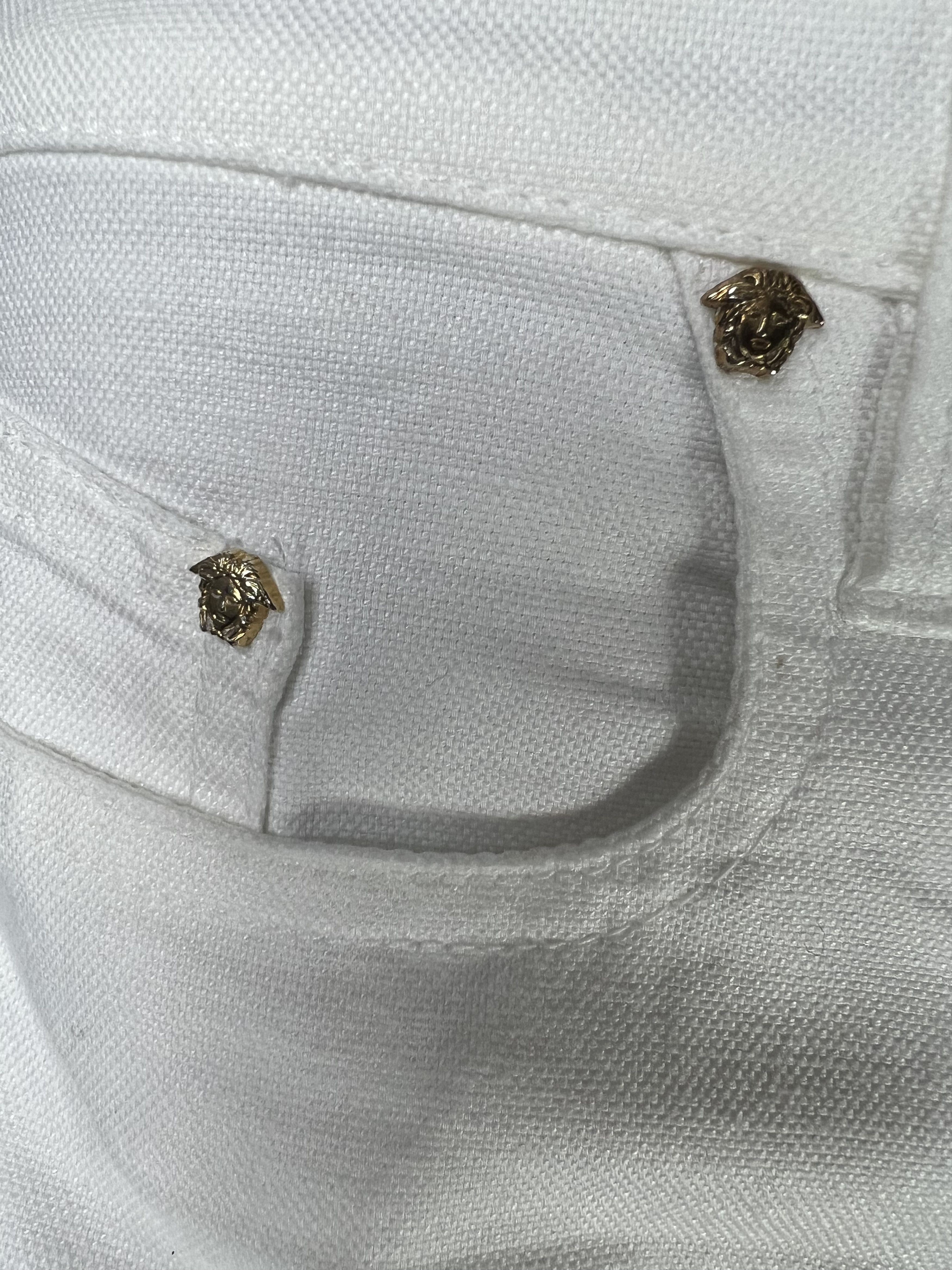 Versace Versace Jeans Couture VTG Cotton/Linen Flared Pants Size 26 Size 26" / US 2 / IT 38 - 11 Thumbnail