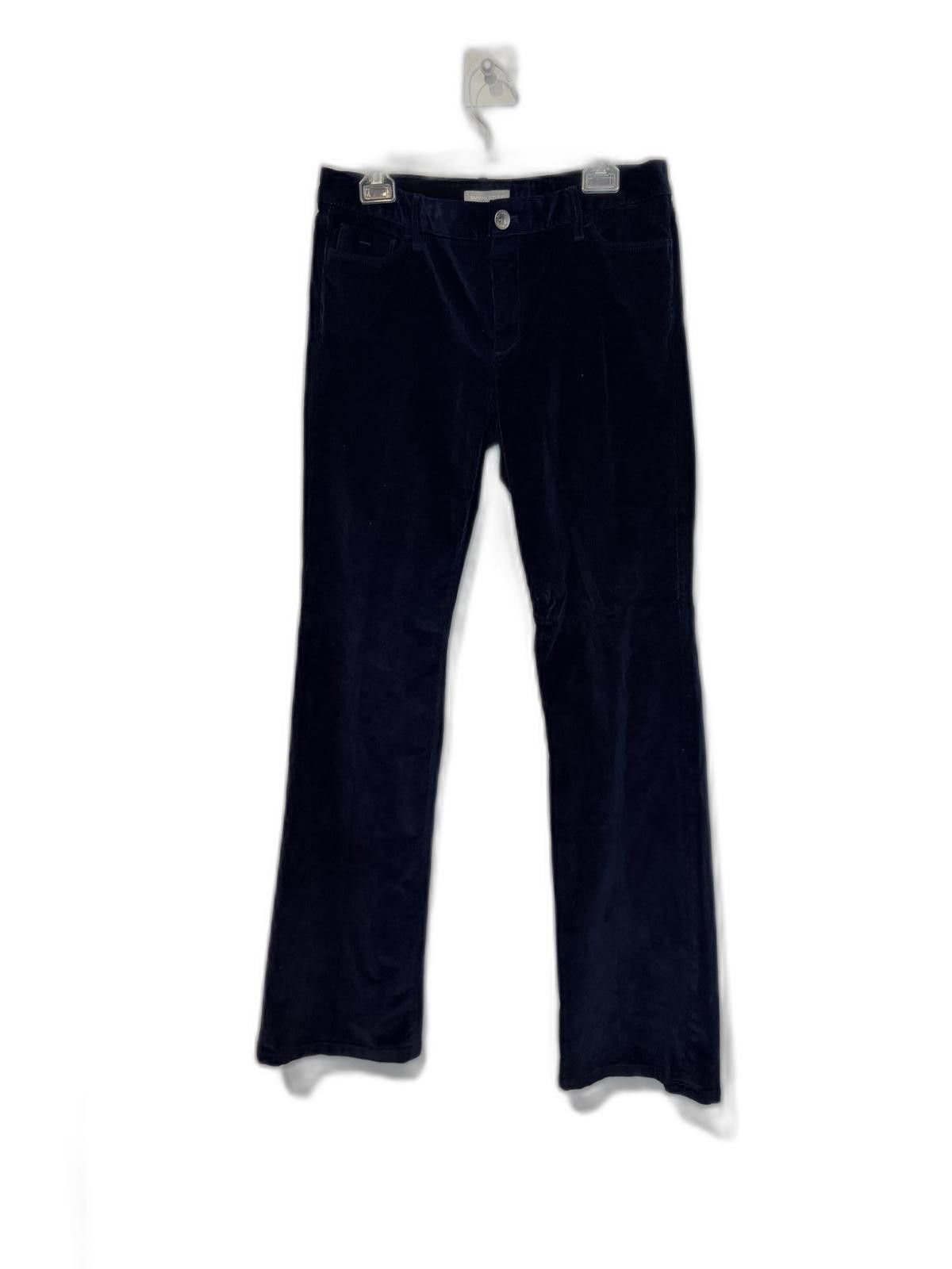 Banana Republic Banana Republic Women's Navy Blue Velvet Pants - Size 30 Size 30" / US 8 / IT 44 - 3 Thumbnail