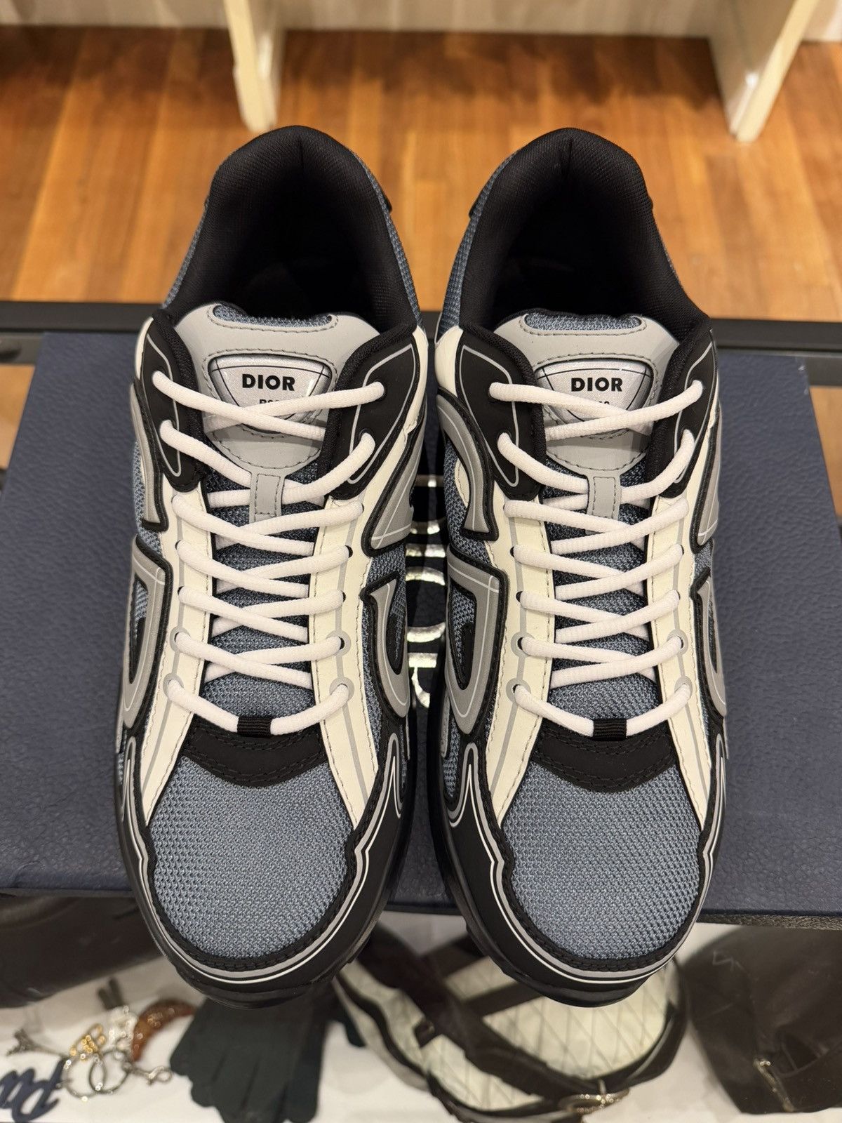 Dior Dior B30 Technical Mesh - Blue Grey Size US 12 / EU 45 - 4 Thumbnail