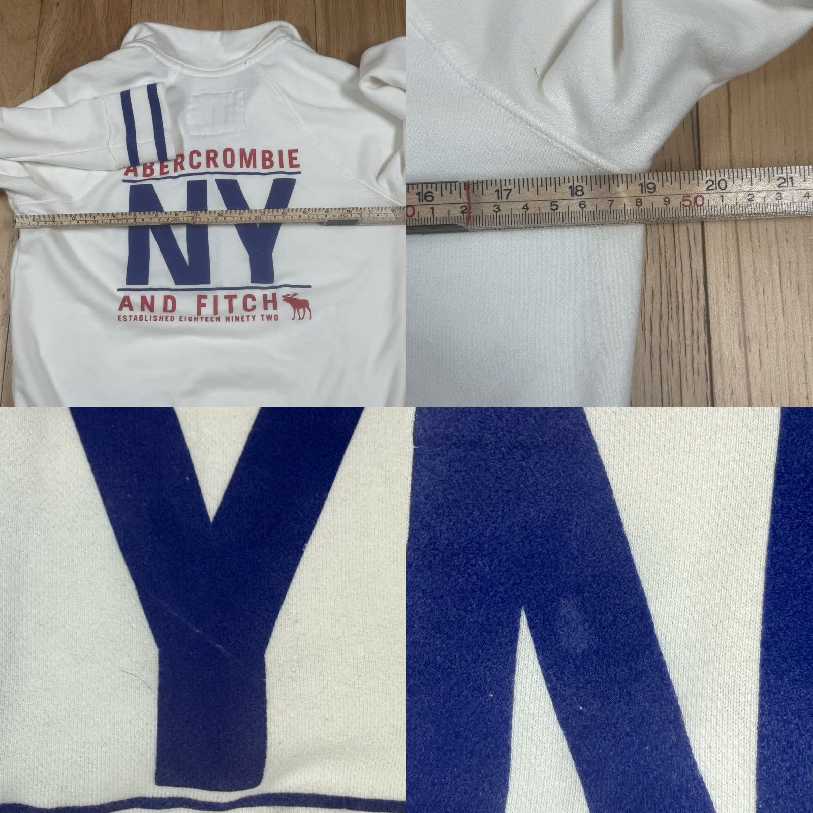 Abercrombie & Fitch VINTAGE Abercrombie & Fitch Sweater M White Moose Logo Y2K Mens Medium Pullover Knit Shirt Size US M / EU 48-50 / 2 - 8 Thumbnail